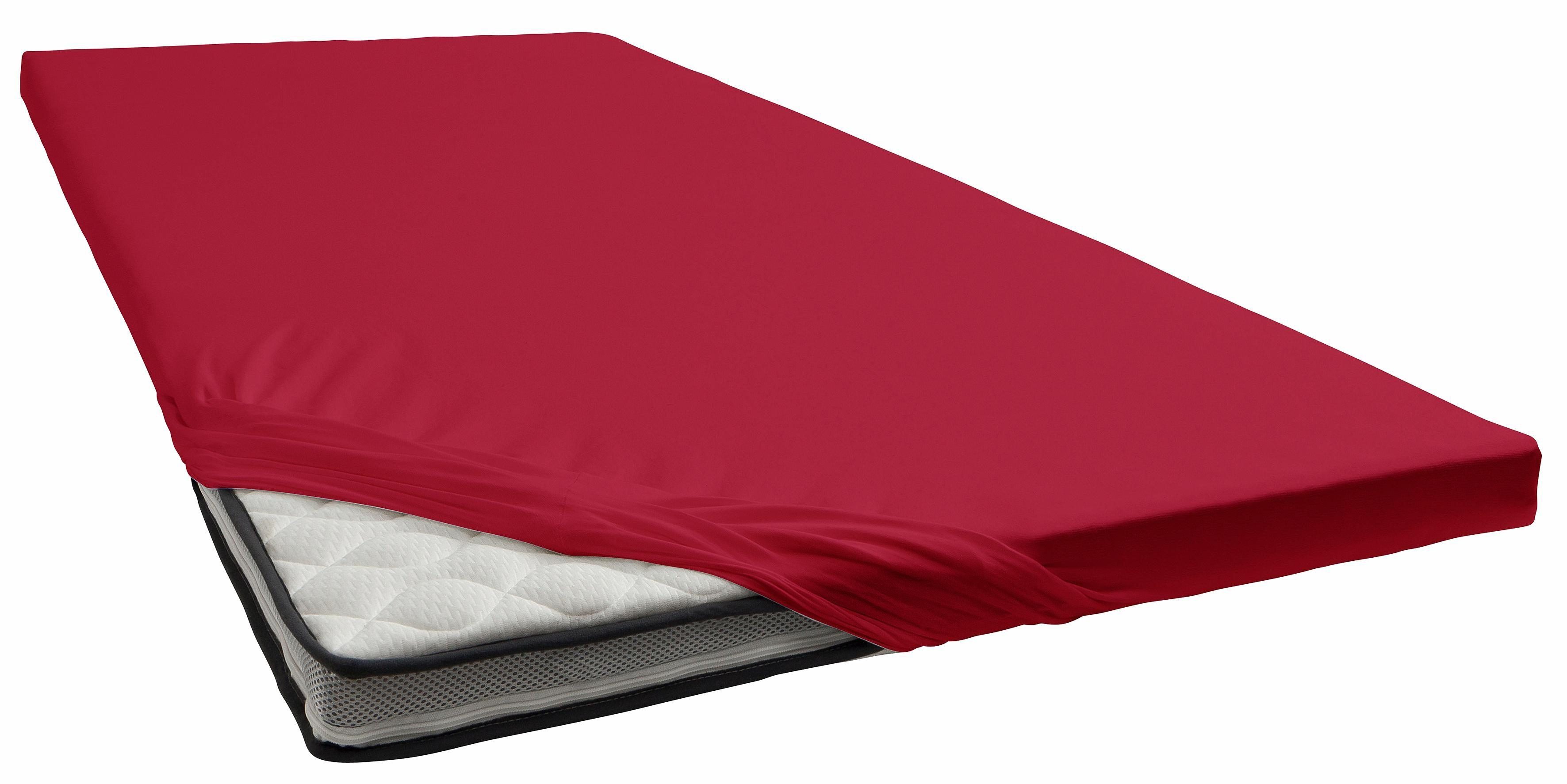 Spannbettlaken Jersey-Elasthan deluxe in Gr. 90x200, 140x200 oder 180x200, für Topper