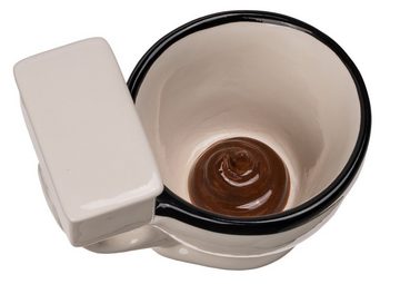 Haus und Deko Geschirr-Set Tasse Shit Happens Toilette Becher Toilettenschüssel Kaffeebecher (1-tlg), Keramik