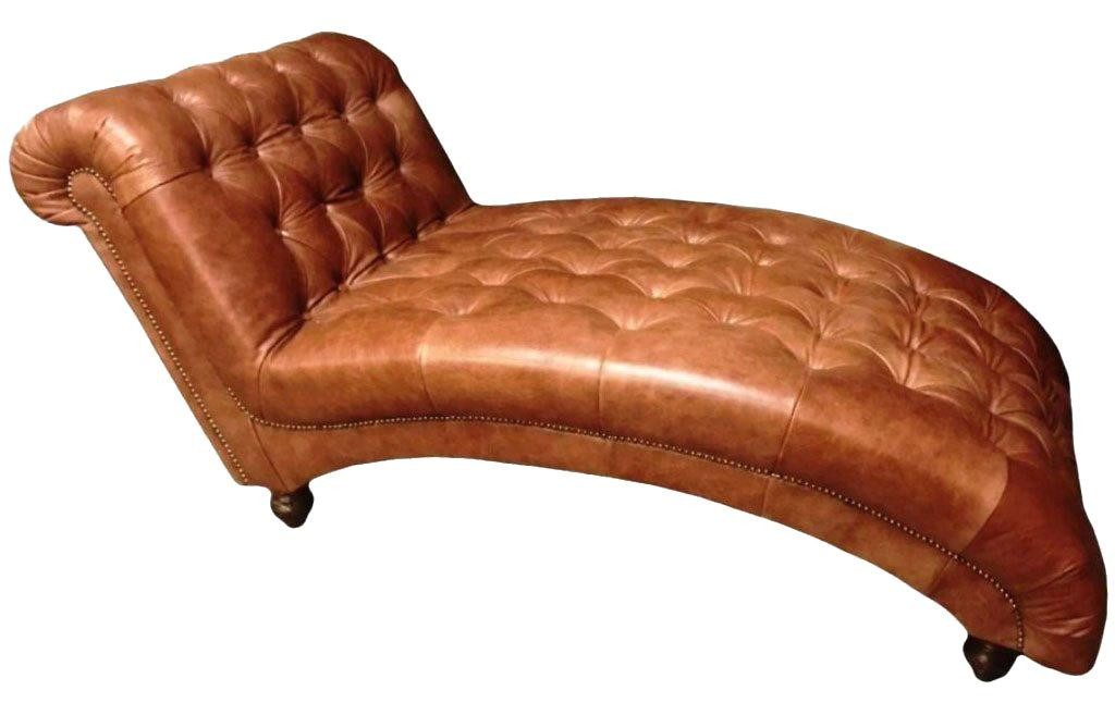 JVmoebel Chaiselongue Brauner Chesterfield Chaiselongue Liege Luxus Design Neu, Made in Europa