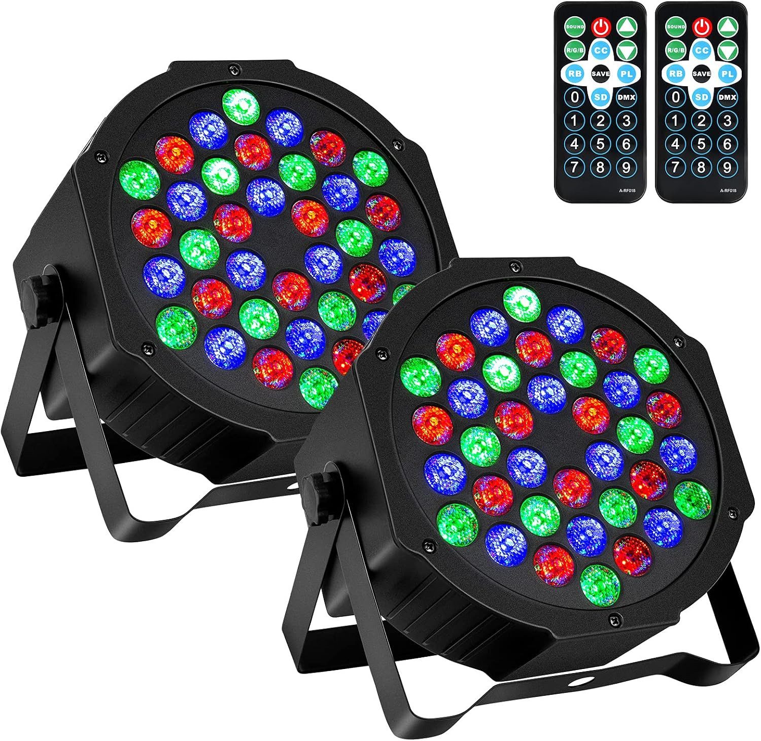 GarveeMore LED Discolicht 36LEDs Disco Partylicht DMX & Fernbedienung für Events