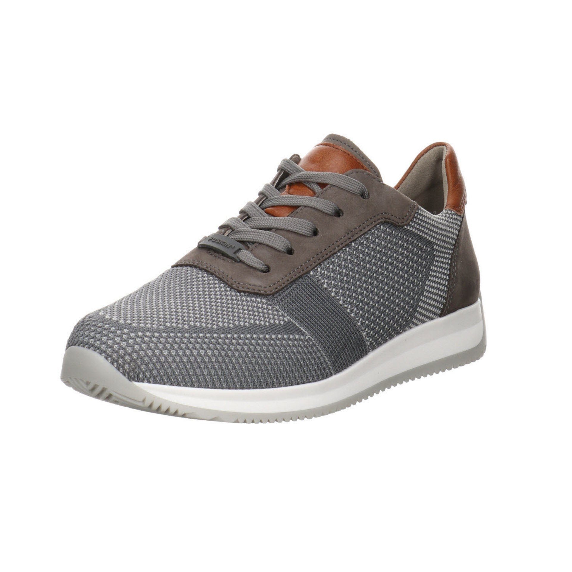 Ara Herren Sneaker Schuhe Lisboa Fusion 4 Sneaker Schnürschuh Textil grau mittel