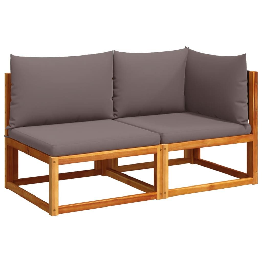 vidaXL Loungesofa Gartensofa mit Kissen 2-Sitzer günstig online kaufen