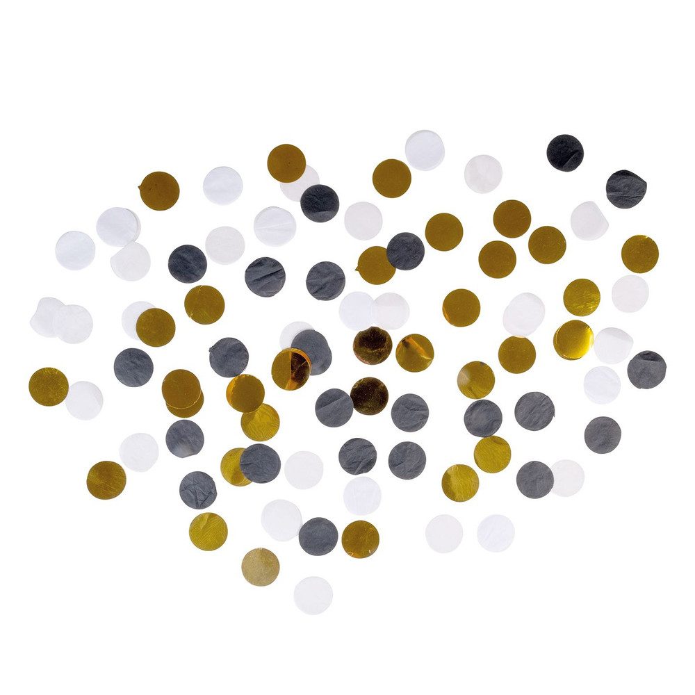 TIB Heyne Streudeko Konfetti Edel - gold/schwarz/weiß - ca. 15 g