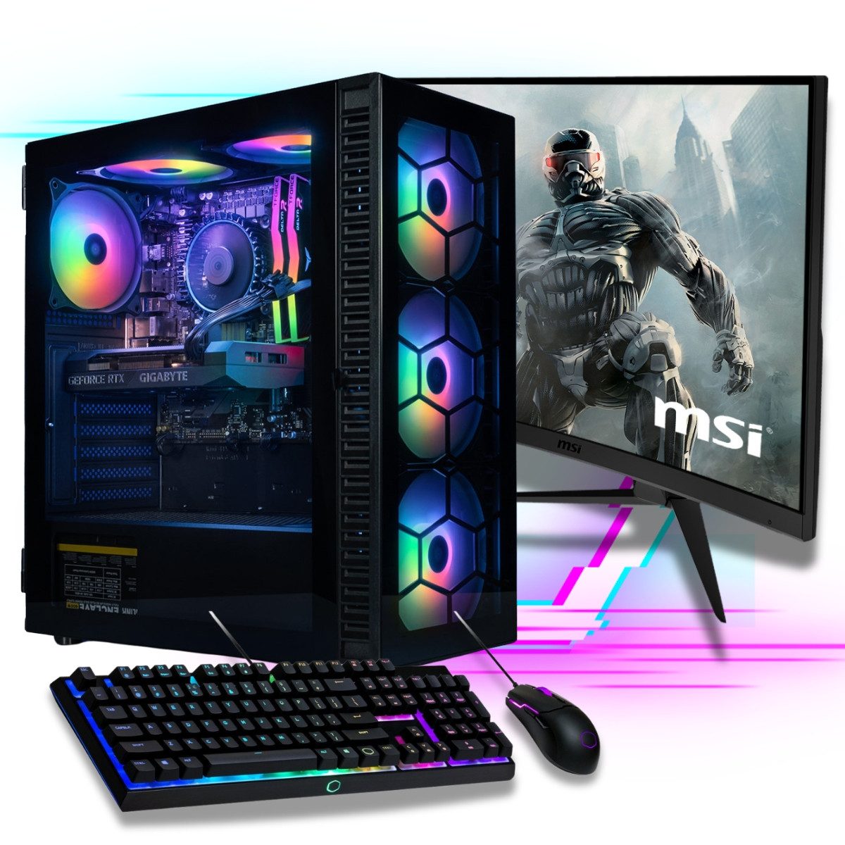 Meinpc Intel Core i9 mit GeForce RTX 5060 Gaming-PC-Komplettsystem (27,00", Intel Core i9 12900K, RTX 5060 8GB, 32 GB RAM, 1000 GB SSD, Gaming, Gamer, RGB, 16 Kerne)