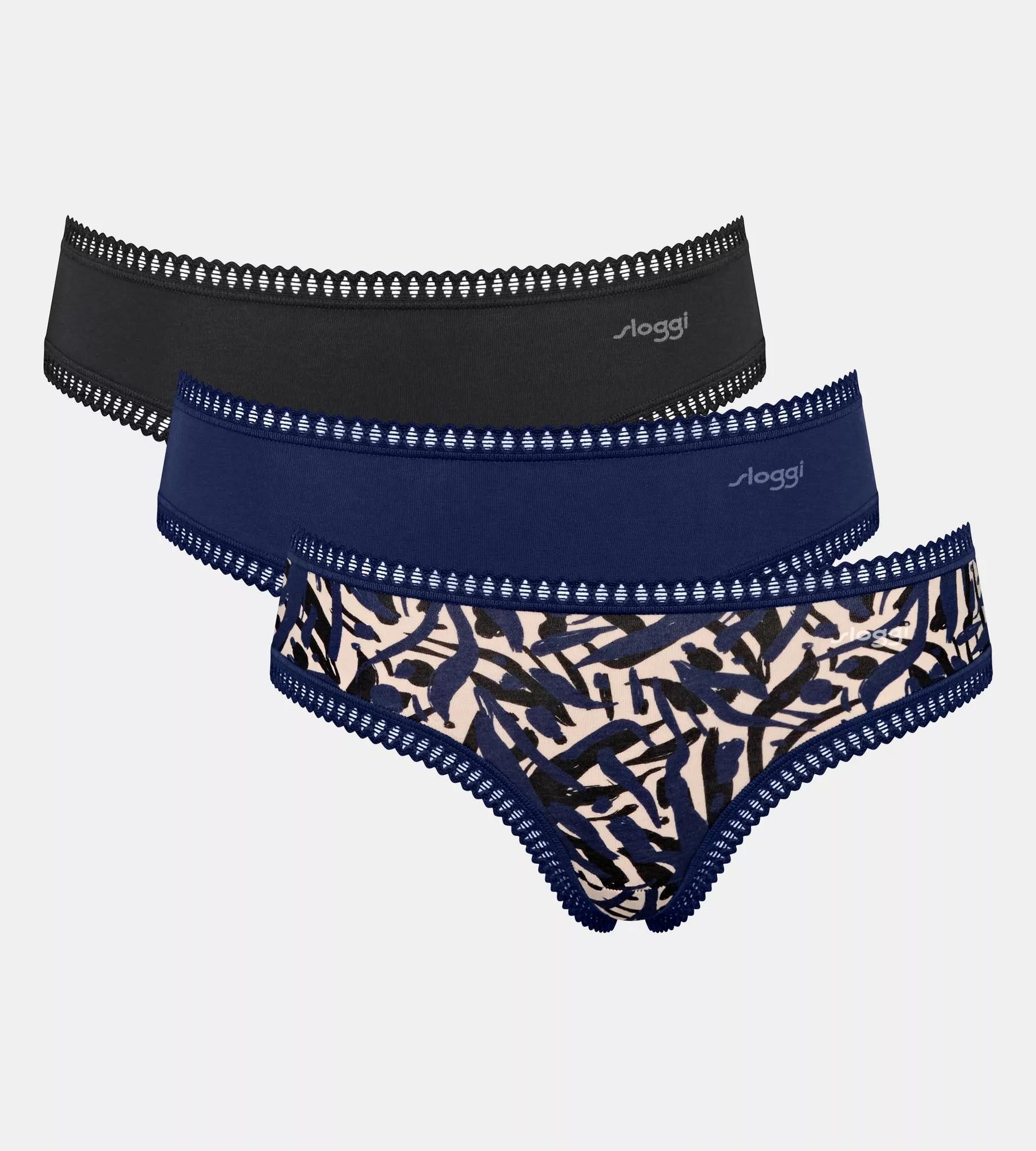 sloggi Hipster GO Crush (3er Pack) mit Spitzendetails, Multipack