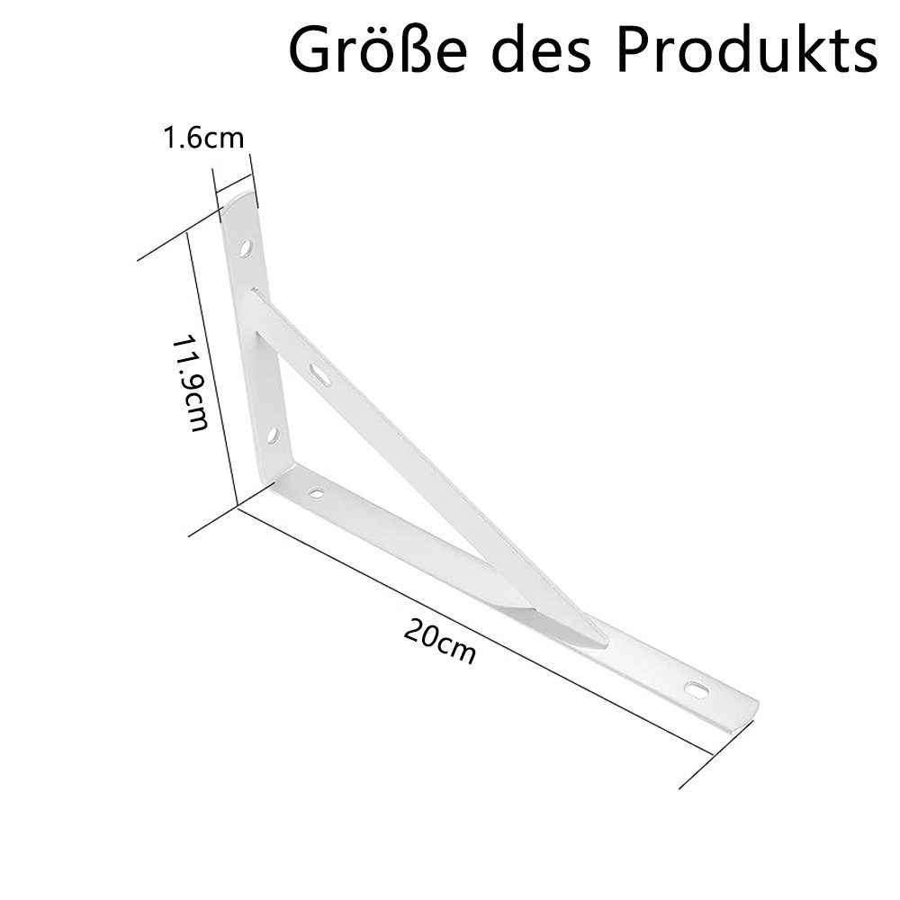 NUODWELL Wandregalhalter 8 Stück Regalhalterungen,90 Grad Regalträger,Metal günstig online kaufen