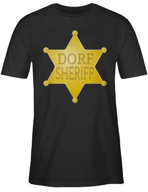 Shirtracer T-Shirt Dorf Sheriff goldener Stern Karneval Outfit