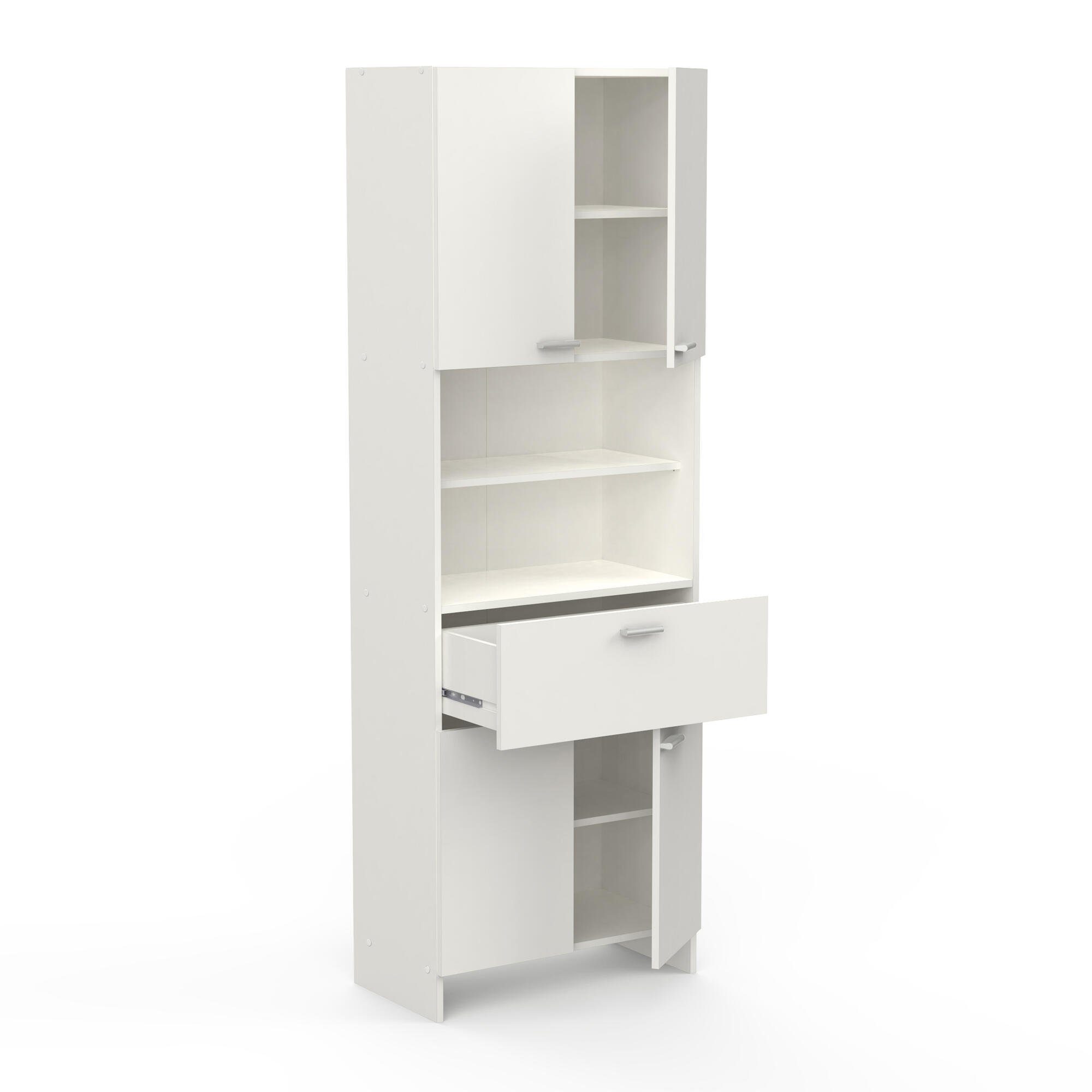 habeig Badezimmerspiegelschrank Badschrank weiß Hochschrank Spiegel Coral weiß Kommode als Serie erhältlich