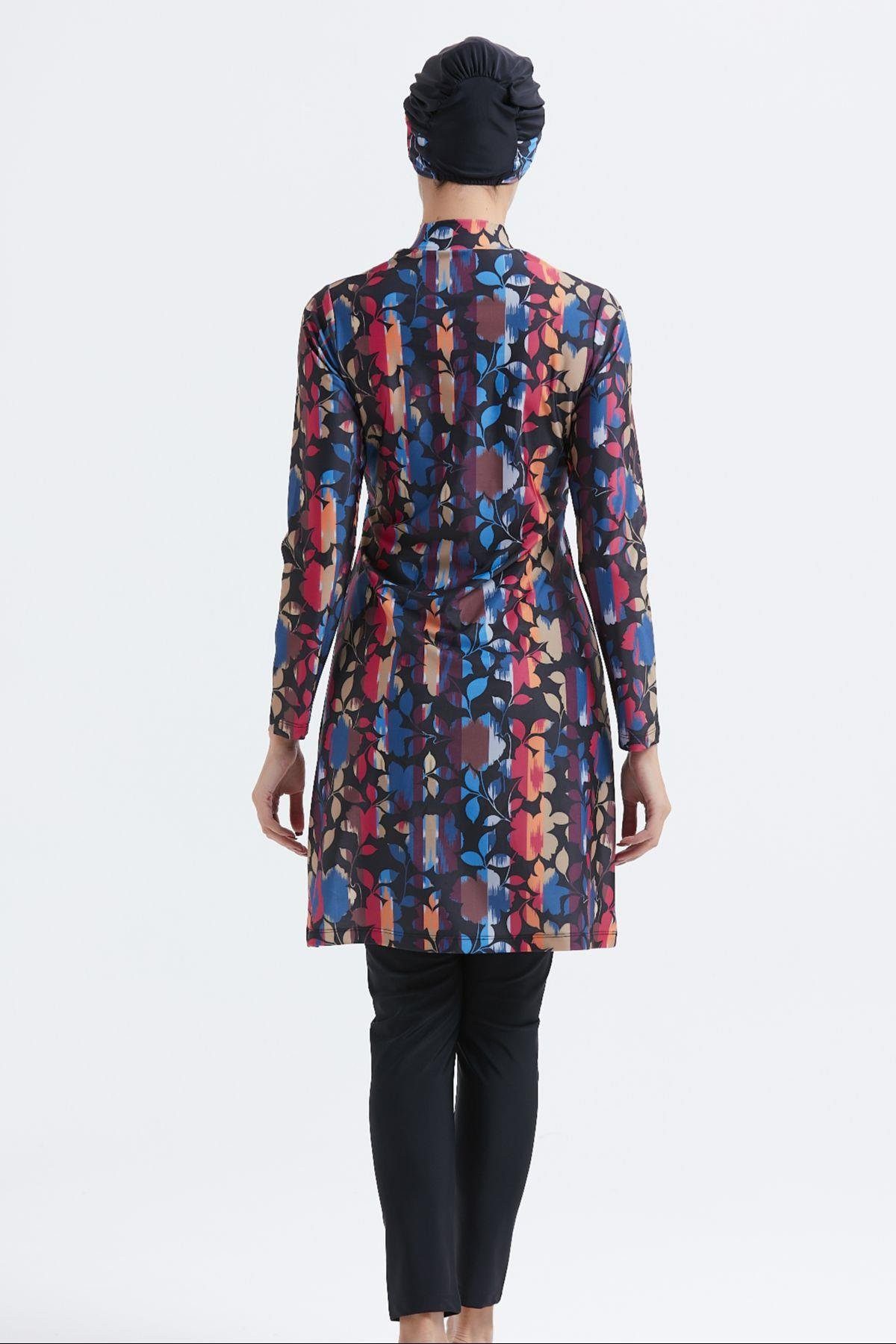 C&CITY Badeanzug Vollständige Abdeckung 4-teiliges Badeanzug-Set