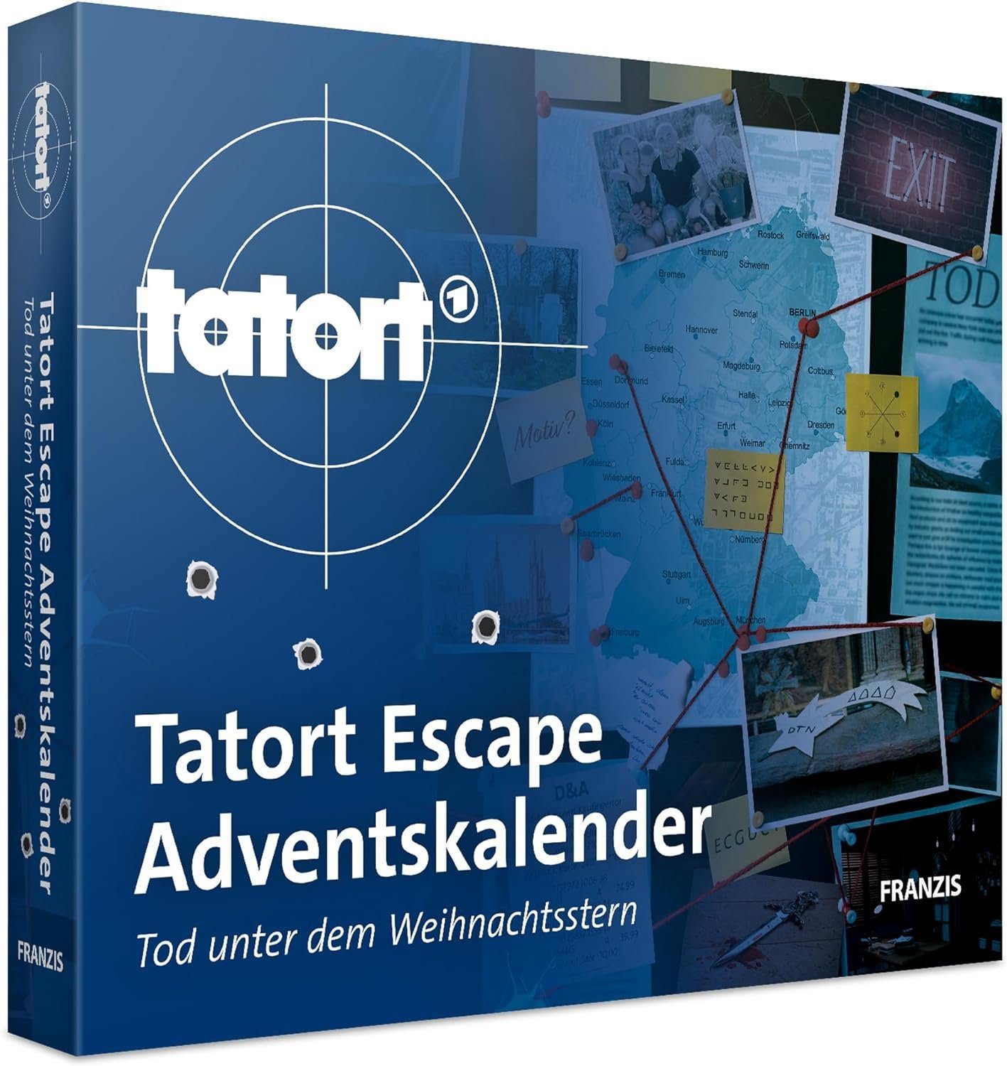 Franzis Spielzeug-Adventskalender Escape-Kalender Tatort