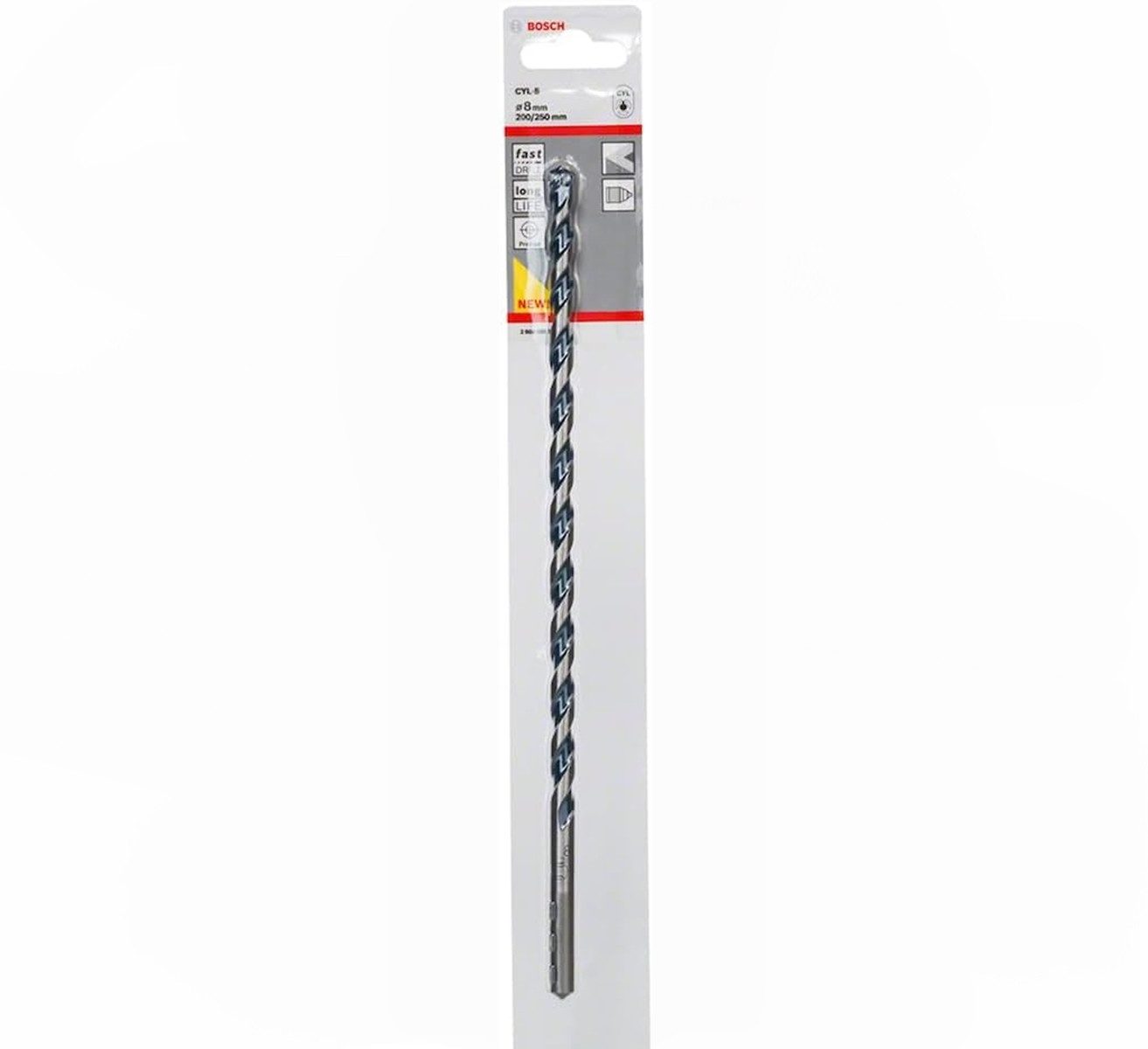 Bosch Professional Betonbohrer 1x CYL-5 Betonbohrer für Beton, Ø 8 x 250 mm, Robust Line