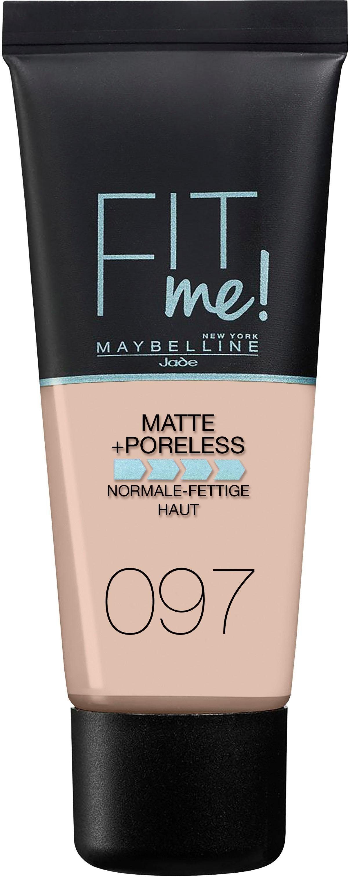 MAYBELLINE Matt&Poreless NEW YORK Foundation 97 ME Porcelain FIT Natural