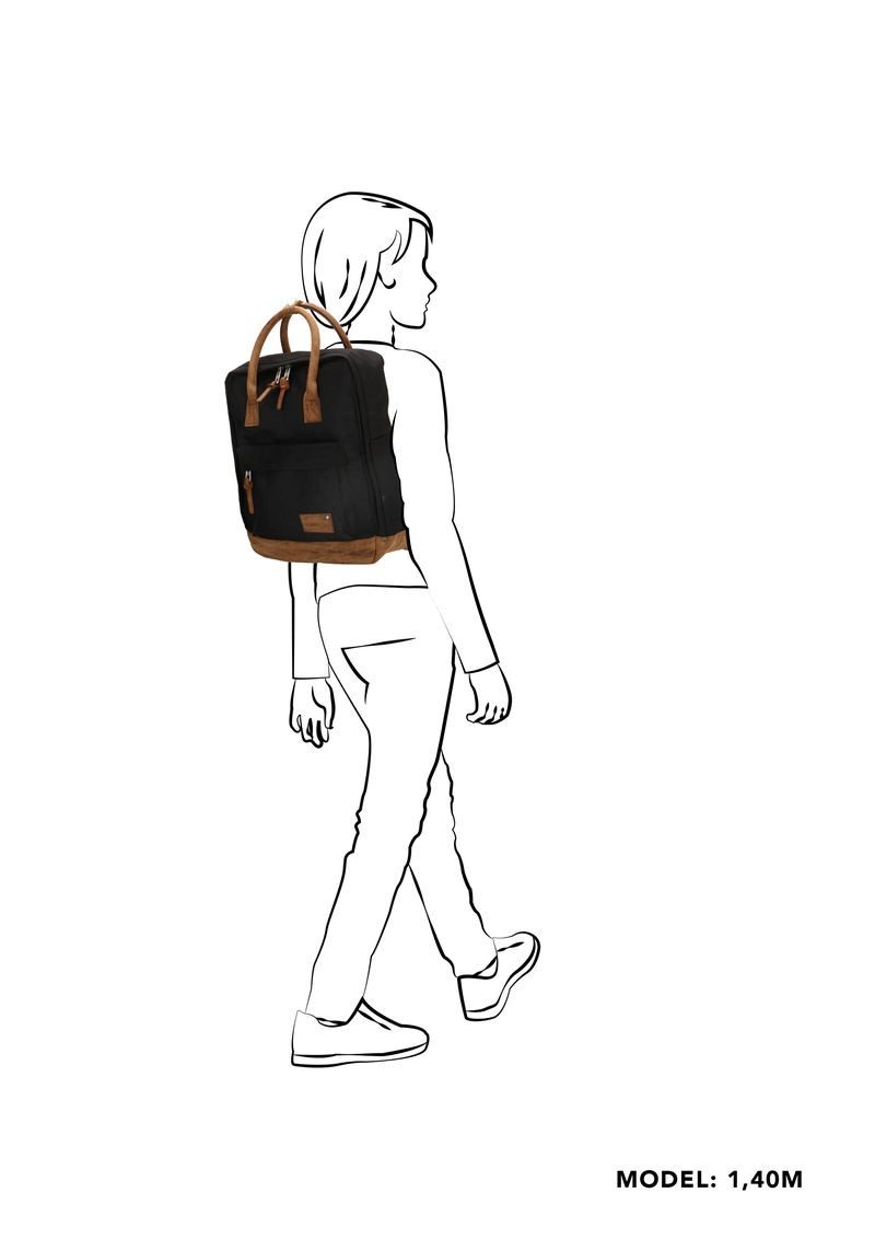 Enrico Benetti Freizeitrucksack Cityrucksack leicht für Damen und Herren (klein, mit Laptopfach), mit Lederimitat Applikationen, in tollen Farben
