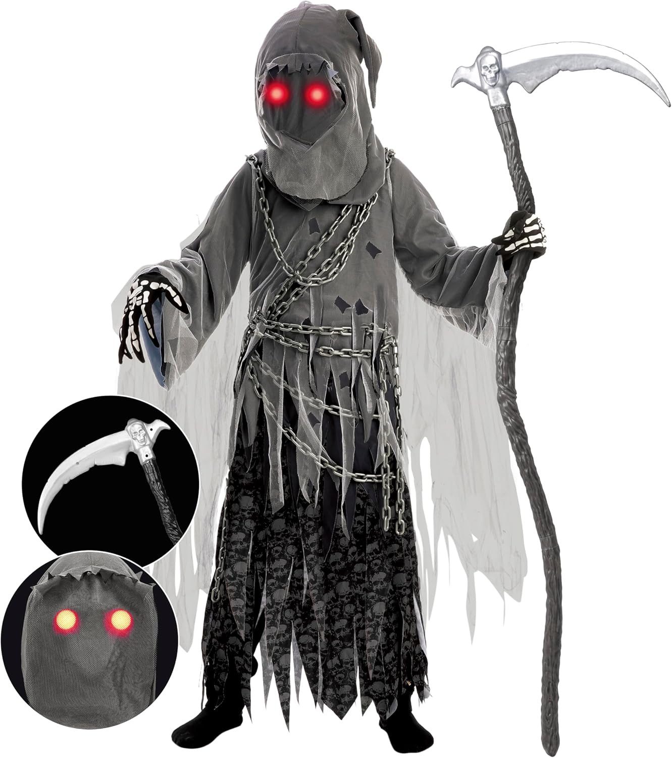 Spooktacular Creations Monster-Kostüm Spooktacular Creations Soul Taker Kind Sensenmann Kostüm mit