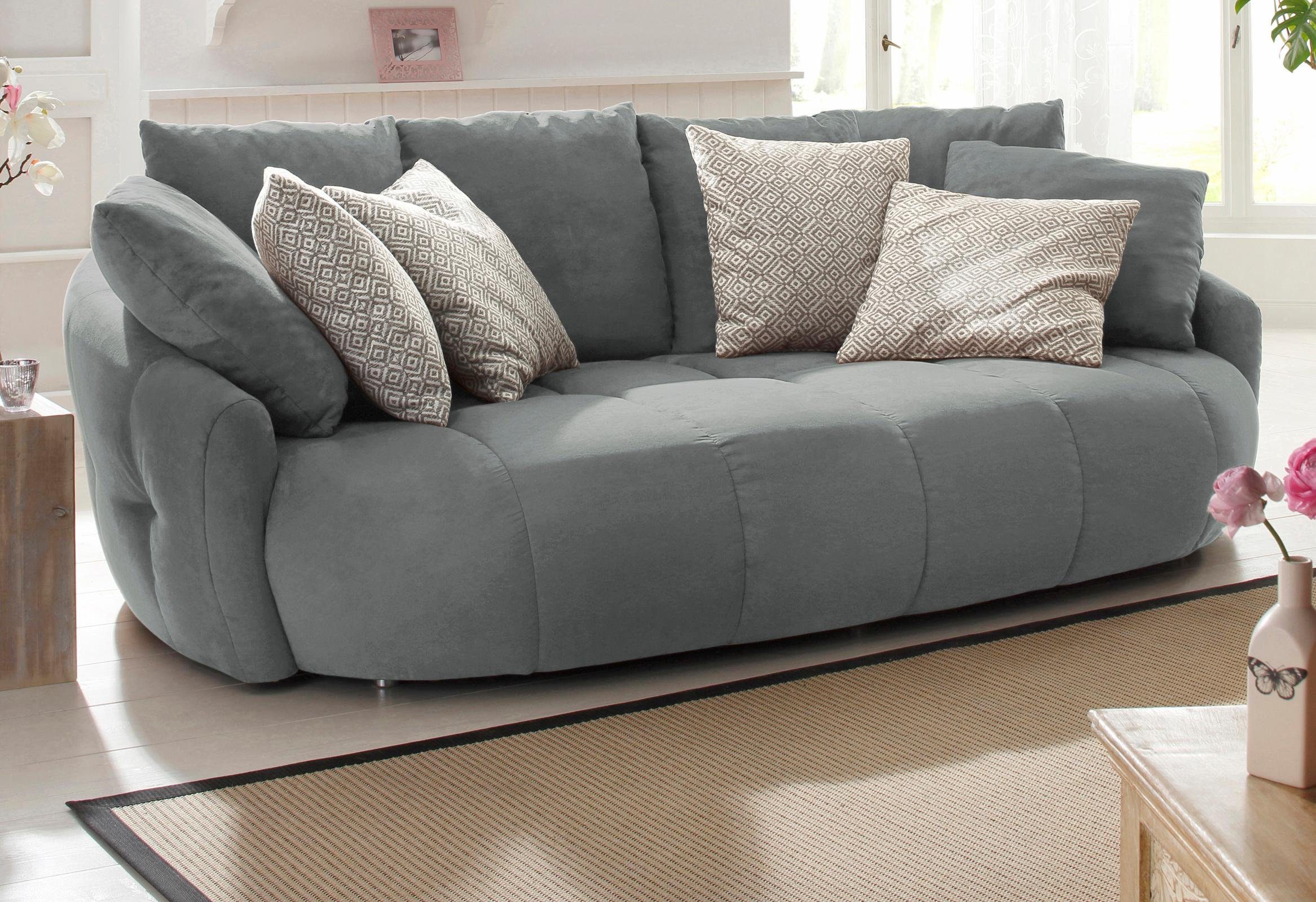 Gartensofa 2 Sitzer Rocking in grau mit Auflagen und einzeln