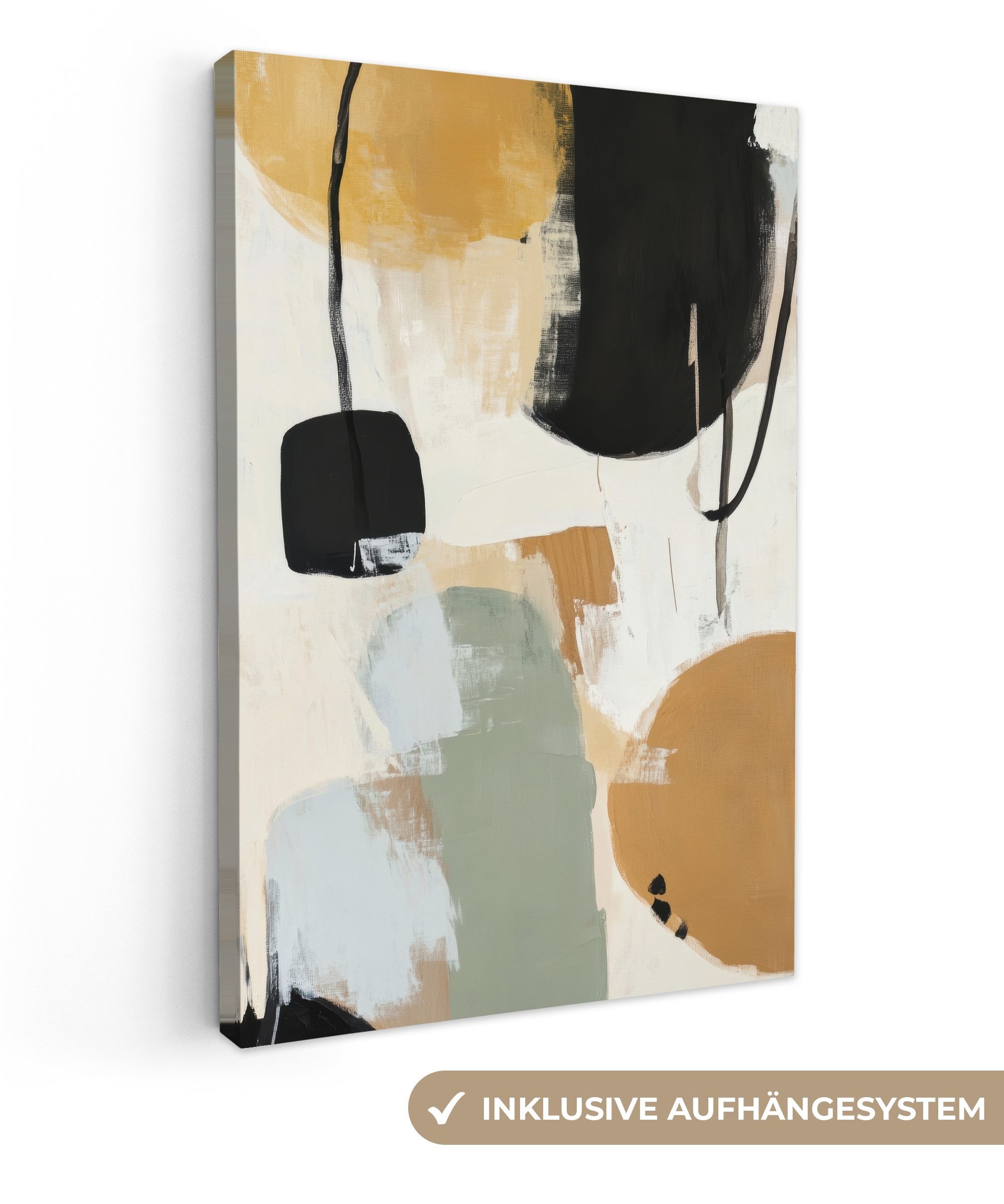 OneMillionCanvasses® Leinwandbild Farbe - Abstrakt - Farben, Fotodruck (1 St), Bilder groß Wohnzimmer Schlafzimmer 80x120 cm