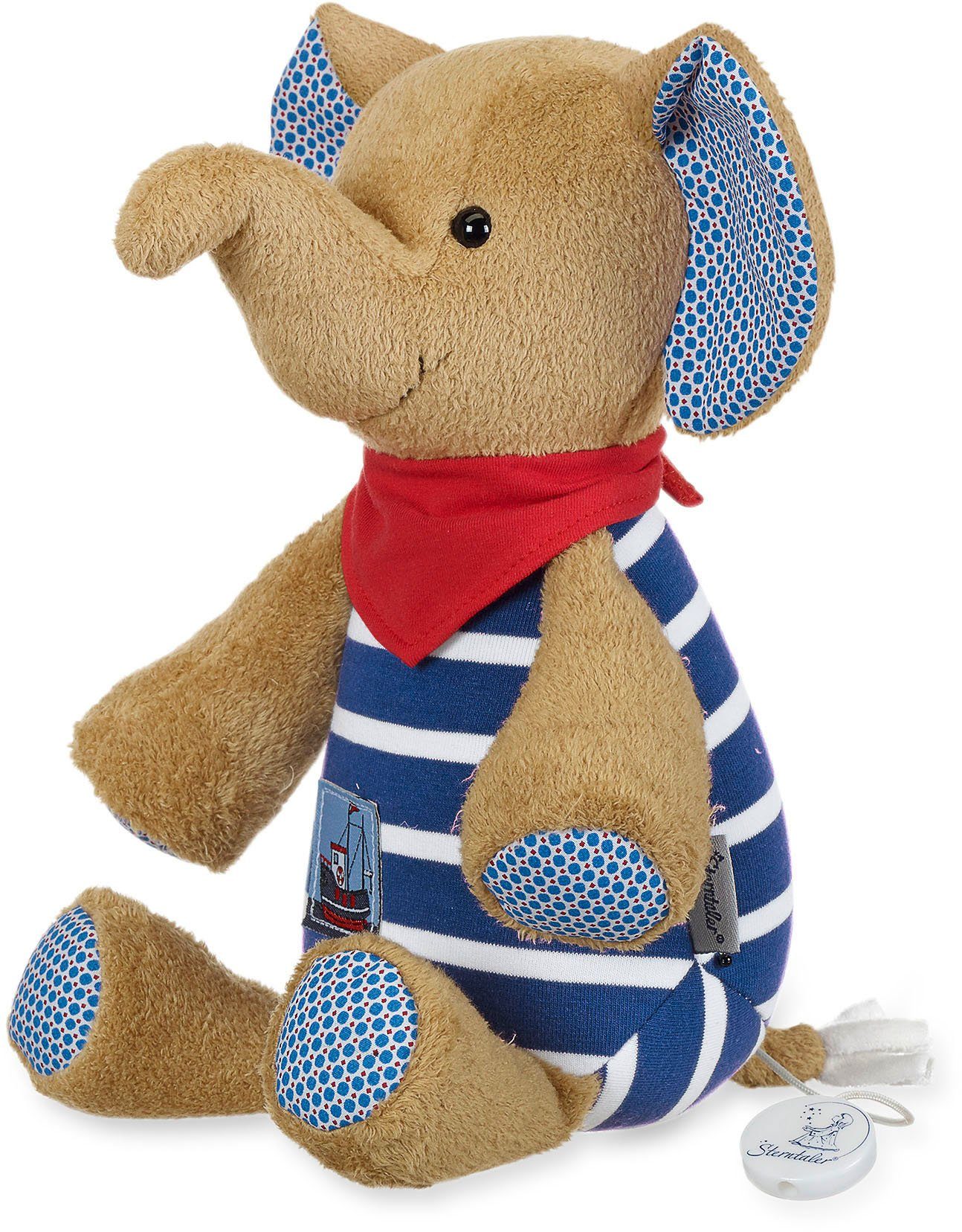 sterntaler spieluhr elefant ca 28 cm large erwin blau