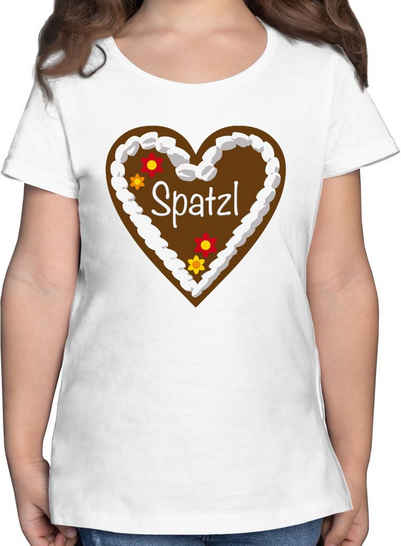 Shirtracer T-Shirt Lebkuchenherz Spatzl Mode für Oktoberfest Kinder Outfit