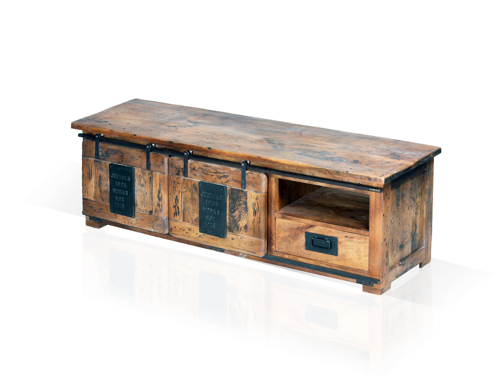 Moebel-Eins TV-Board, BRISTOL TV-Board IV, Material Massivholz, Mango rustikal