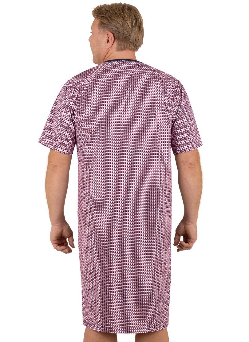 Pyjama Nachthemd Trigema Brusttasche, DELUXE-Single-Jersey mit praktischer TRIGEMA
