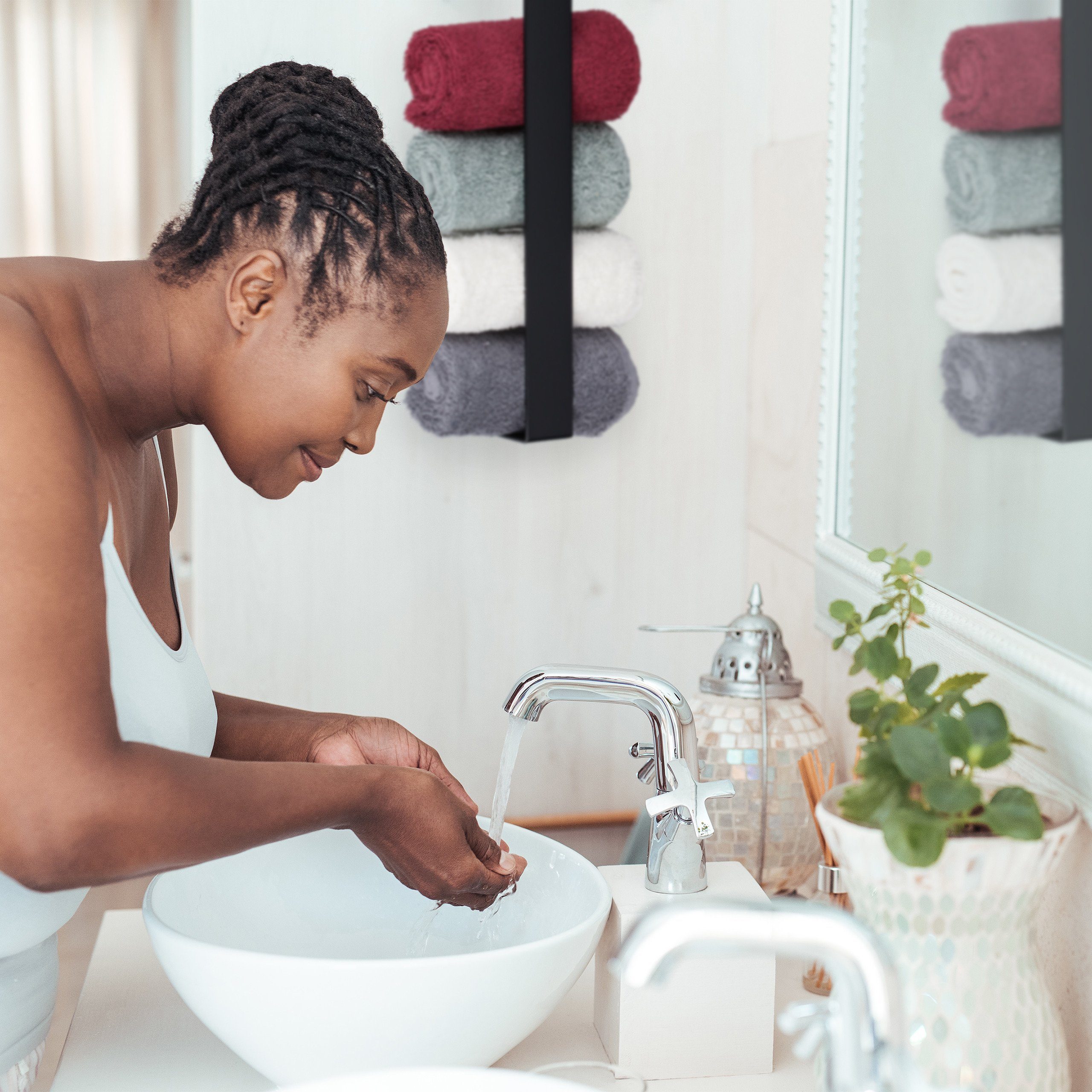 relaxdays Handtuchhalter ohne Bohre