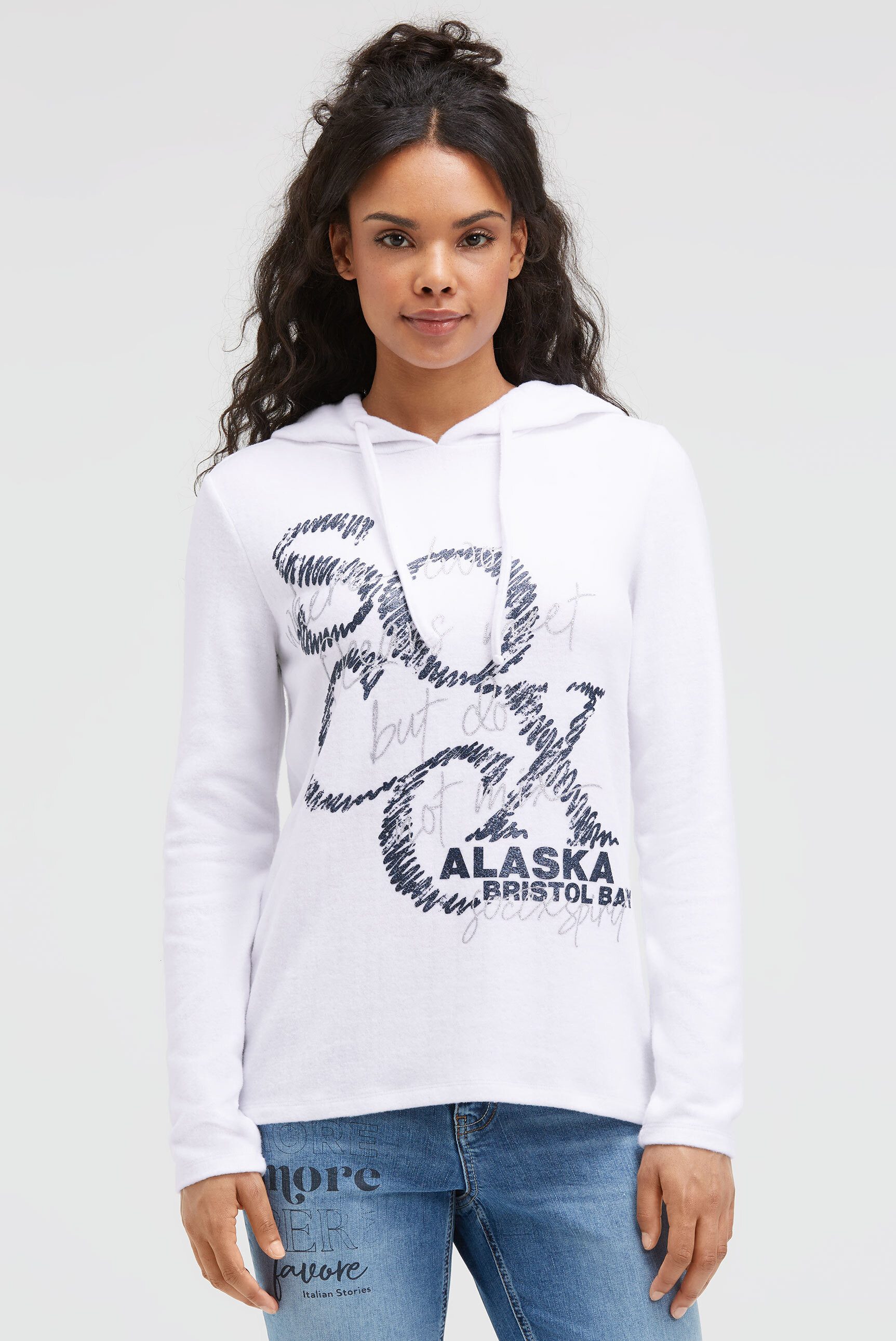 SOCCX Kapuzenpullover aus Flauschstrick
