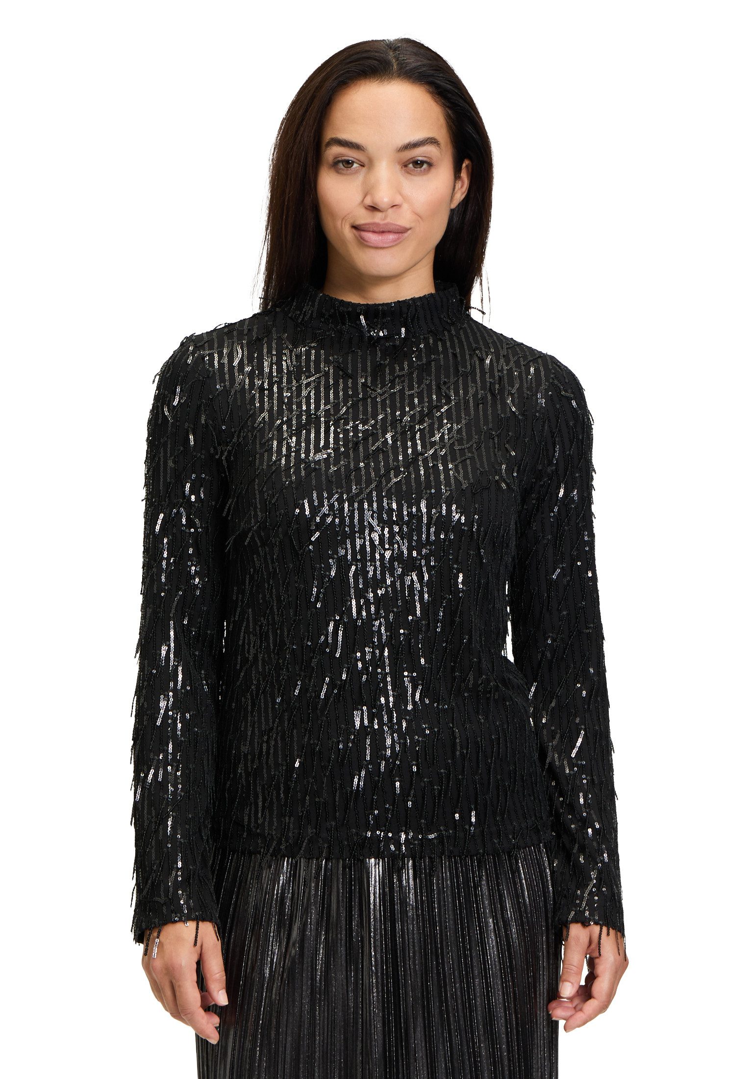 Cartoon Schlupfbluse Damen mit Pailletten günstig online kaufen