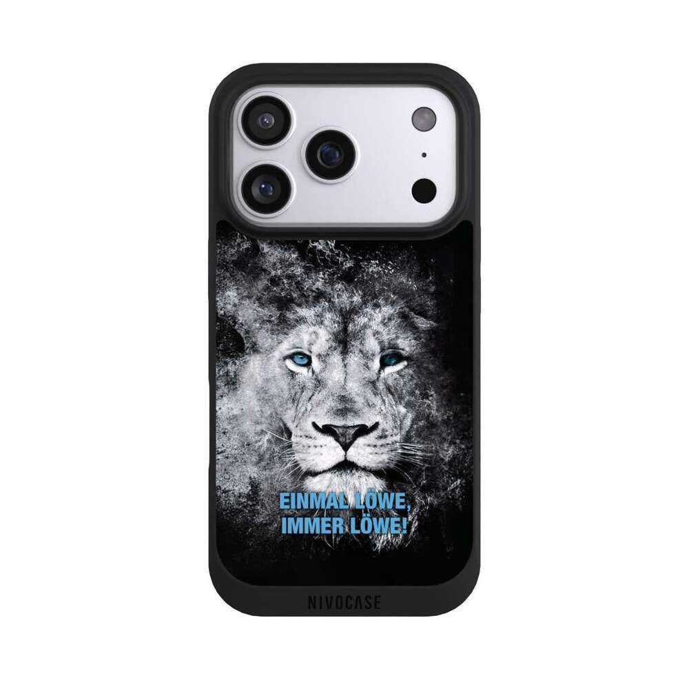 NIVOCASE Handyhülle TSV 1860 München Löwe Offizielles Lizenzprodukt TSV 1860 Lion ELIL, Apple iPhone 17 Pro Handyhülle Hülle NIVOpure Case Schwarz