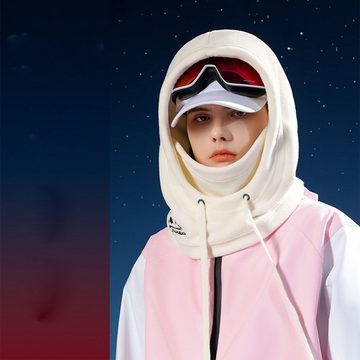 FIDDY Skimütze Winddichte und kältebeständige Outdoor-Radsport-Warmmaskenmütze (wind- und kältebeständiges Outdoor-Radfahren sowie samtwarme Maskenkappe, Gesichts- und Nackenschutz, 1-St)