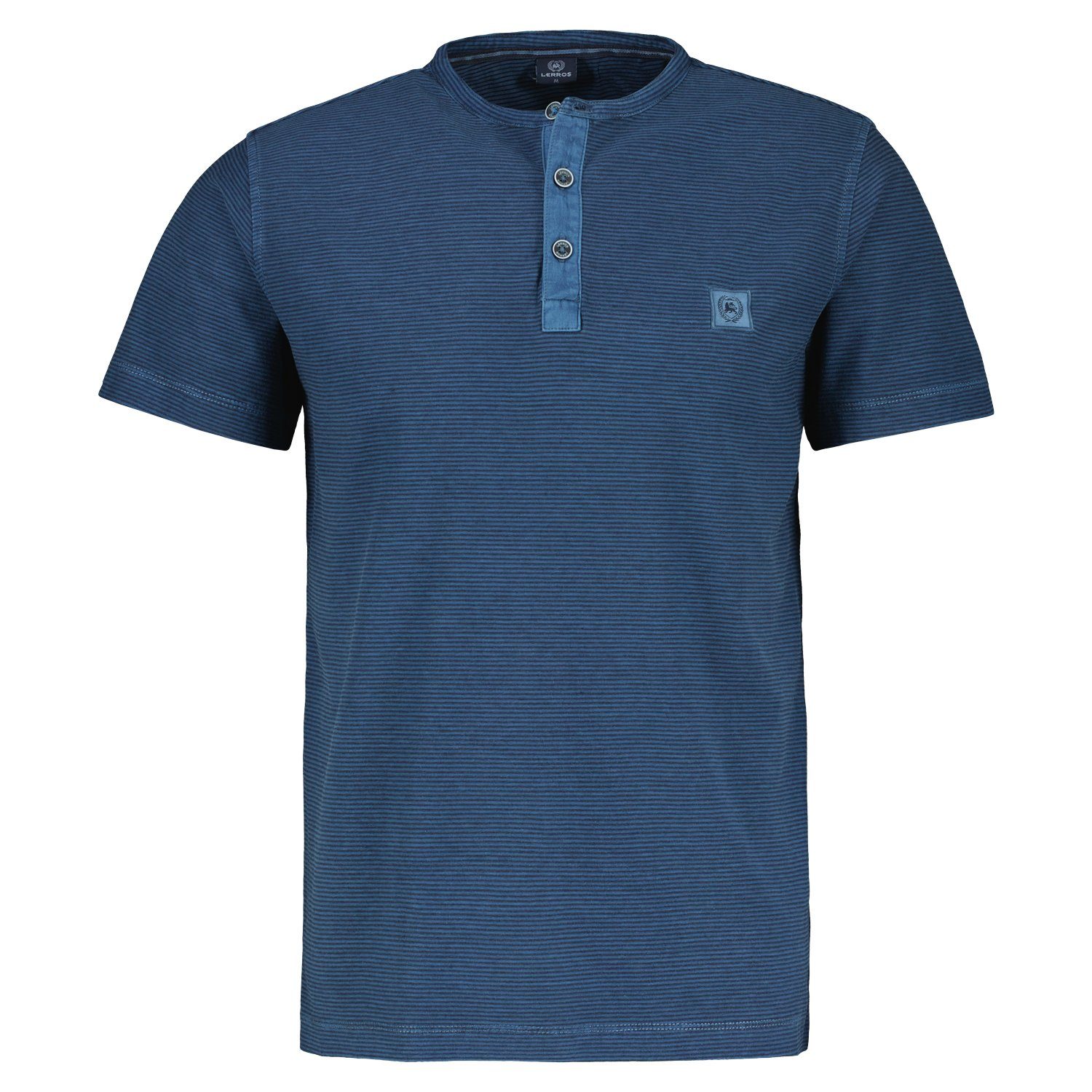 LERROS Kurzarmshirt mit Logostickerei an der Brust