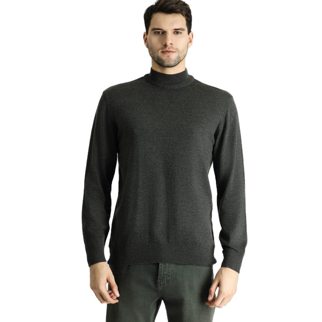 Sweater Herren Pullover Slim Fit, Rollkragenpullover, Stilvoll, Langarmshirt