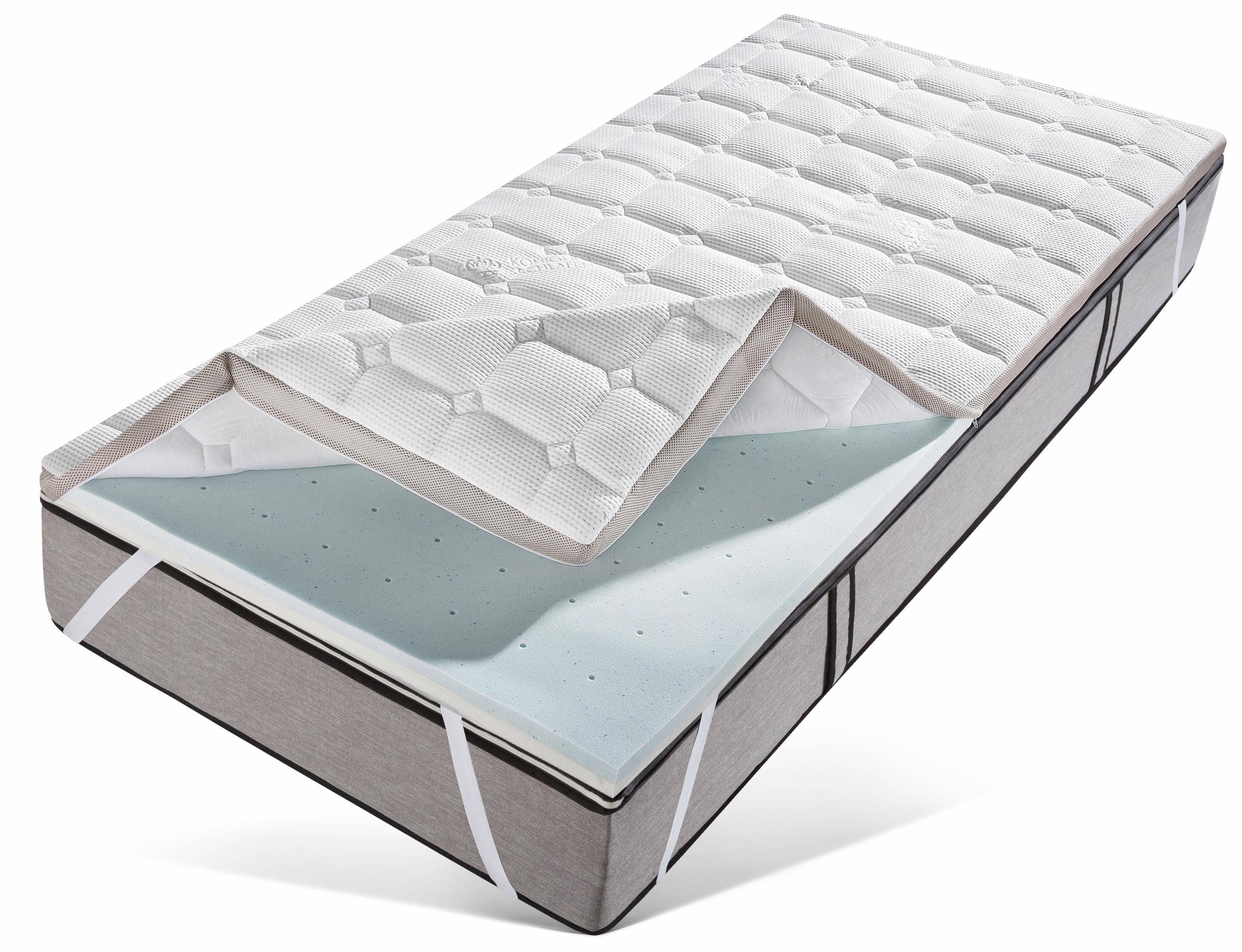 Gelschaum Topper 10cm Höhe - Matratzenauflage Raumgewicht 65kg/m³