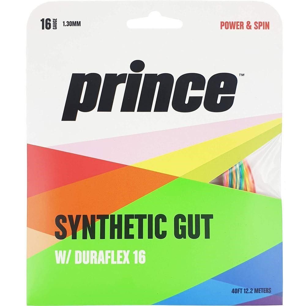 Prince Tennissaite Synthetic Gut Duraflex Limited Edition (Allround+Haltbarkeit) bunt 12m, Saitendicke: 1.30