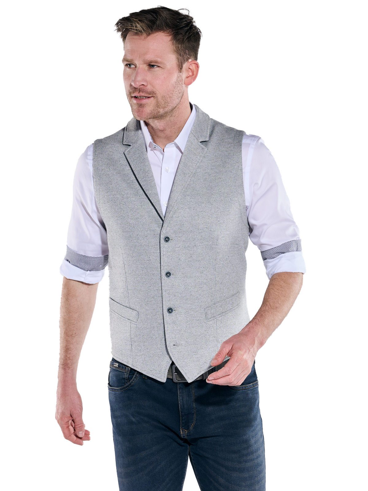 Engbers Anzugweste engbers Herren Sakko-Weste regular, Hellgrau günstig online kaufen