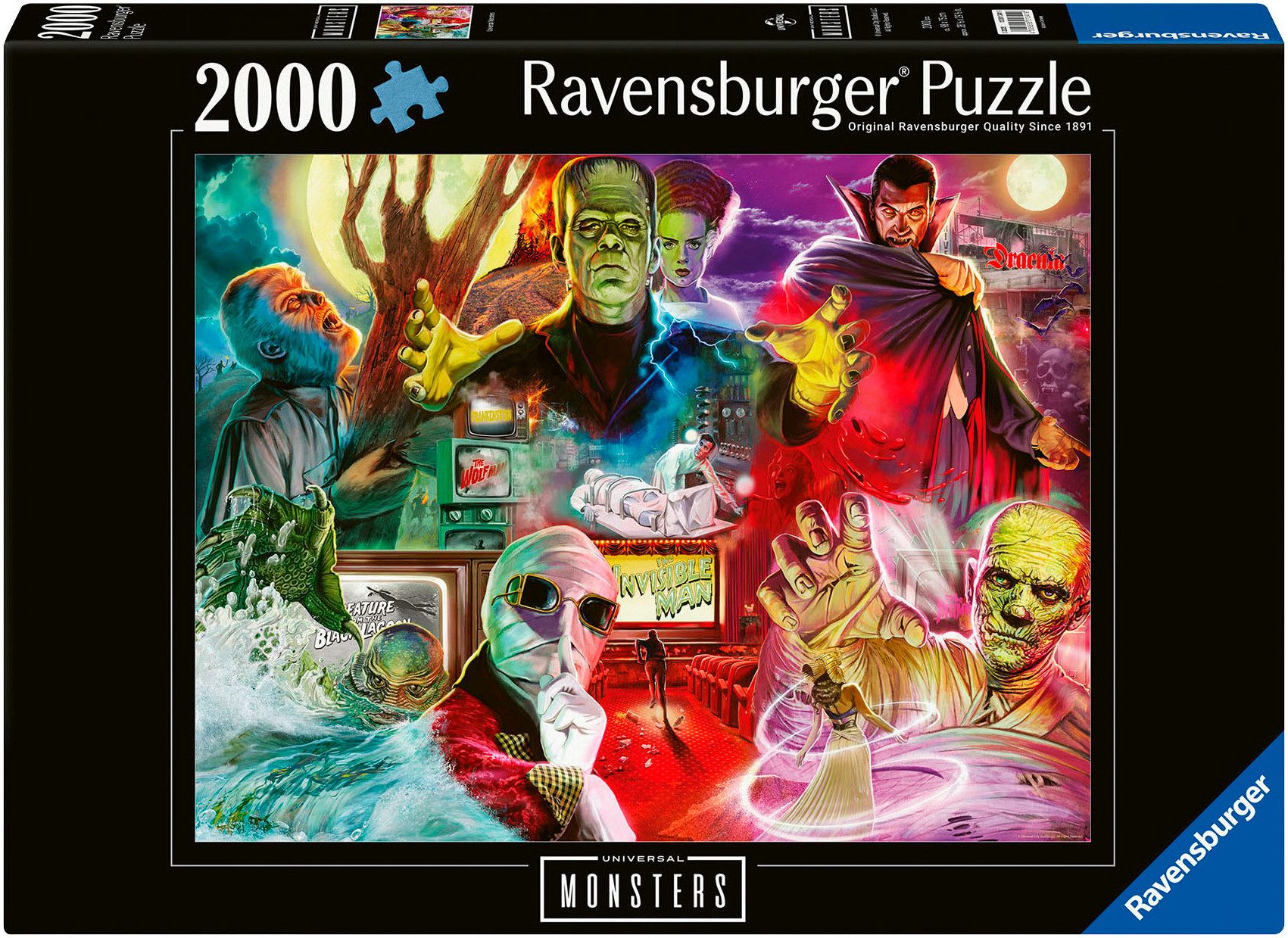 Ravensburger Пазлы Universal Multiproperty - Universal Monsters, 2000 Пазлыteile, Made in Germany