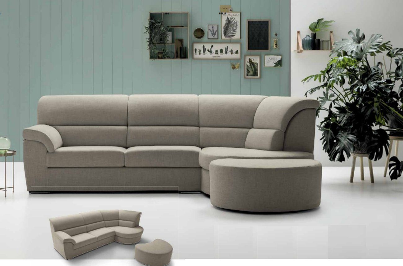 Sofas Couch Sofa Garnitur Ecksofa, Möbel Italienische JVmoebel Couchen Eckcouch
