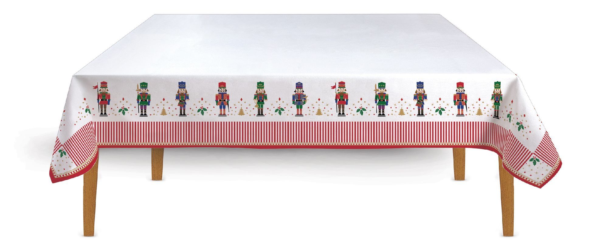EasyLife Tischdecke Nutcracker, Farbe: Weiß, Motiv: Nussknacker günstig online kaufen