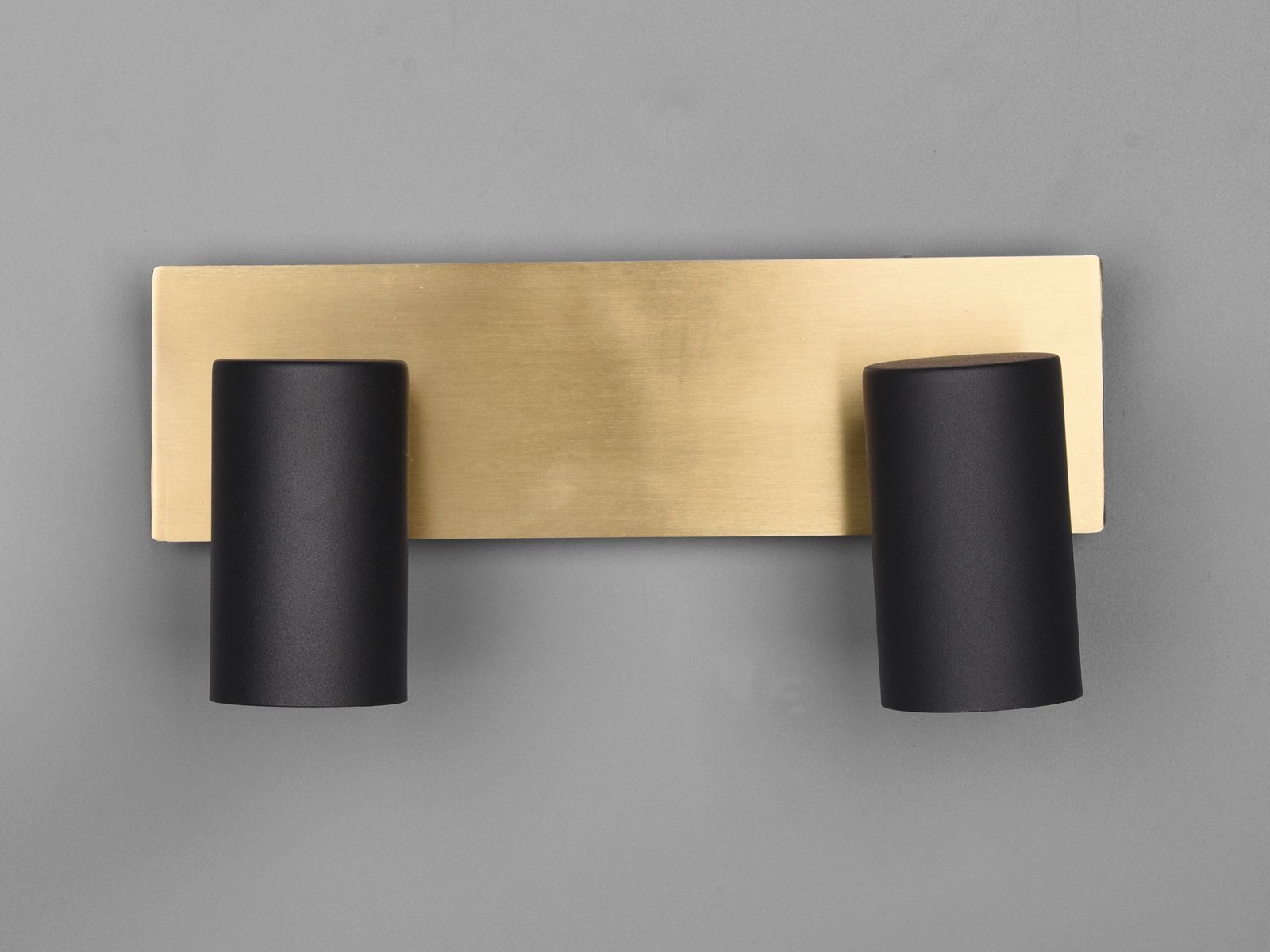 TRIO Leuchten LED Deckenstrahler, Dimmfunktion, LED wechselbar, Warmweiß, Decken-lampe innen Treppenhaus, Balkenlampe Schwarz Gold, Breite 30cm