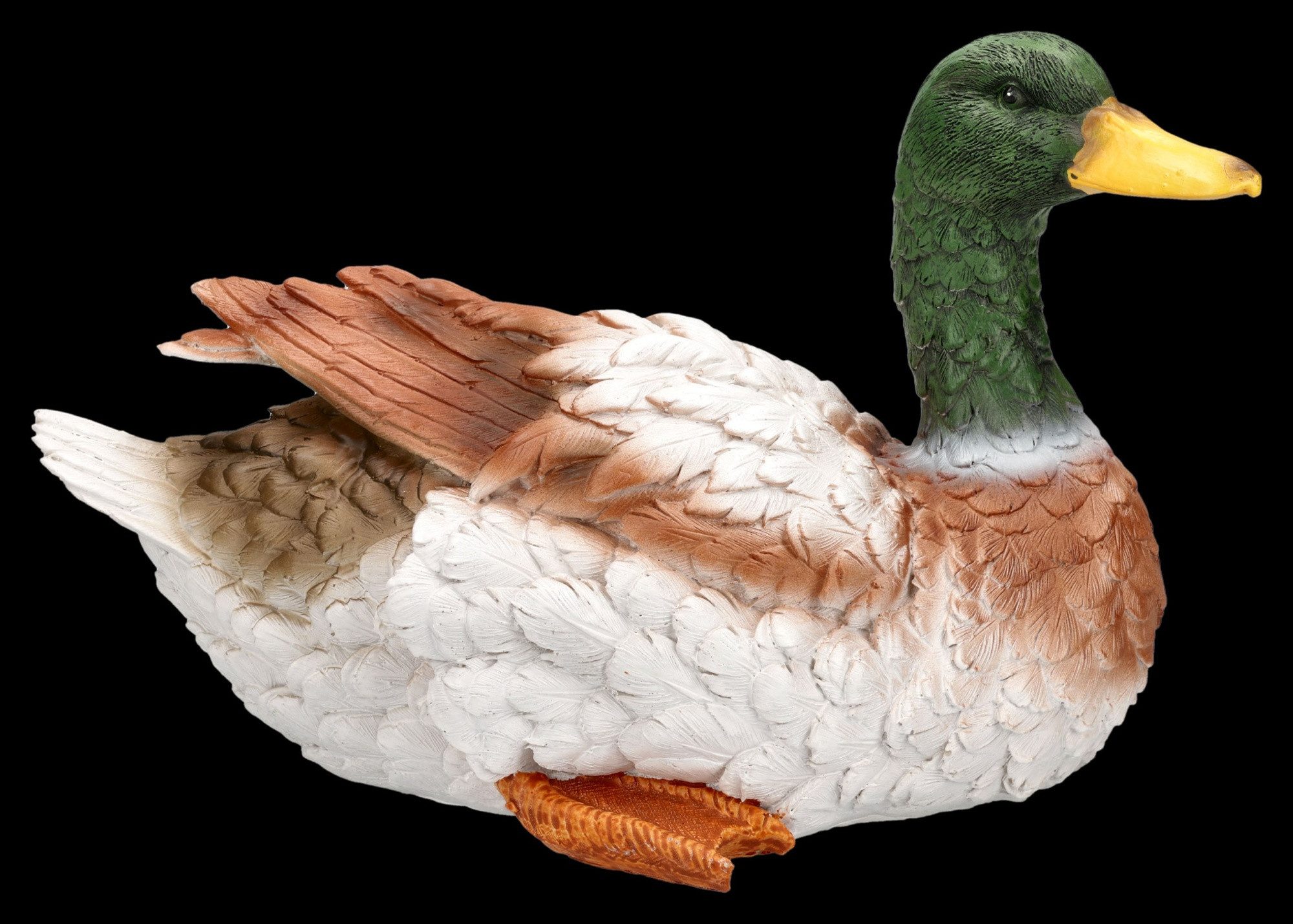 Figuren Shop GmbH Gartenfigur Stockente Erpel Figur - Entenfigur Gartendeko Vogelfigur 32 cm Deko