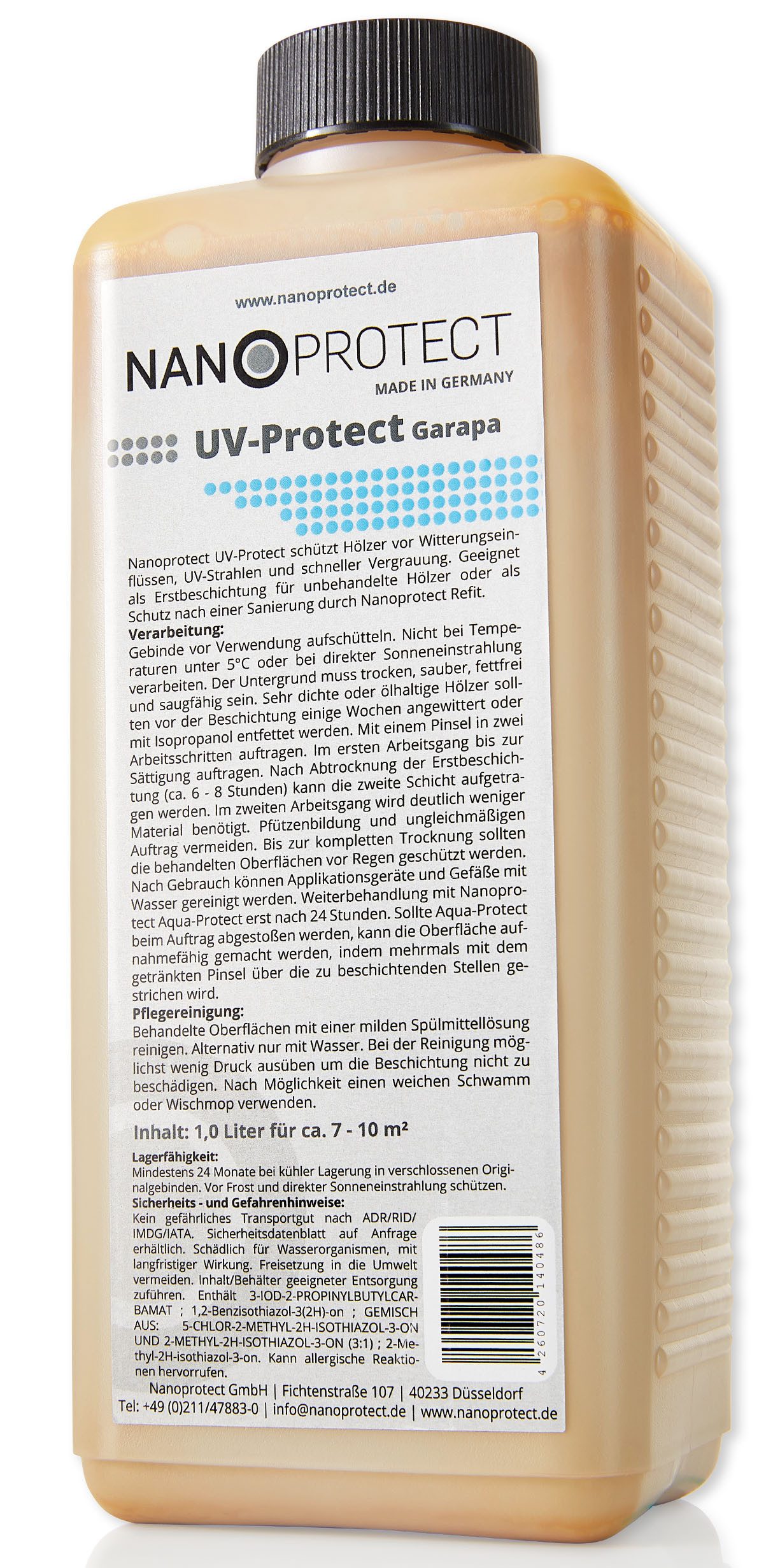 Nanoprotect Holzöl UV-Protect Garapa (hellbraun) - 1 Liter