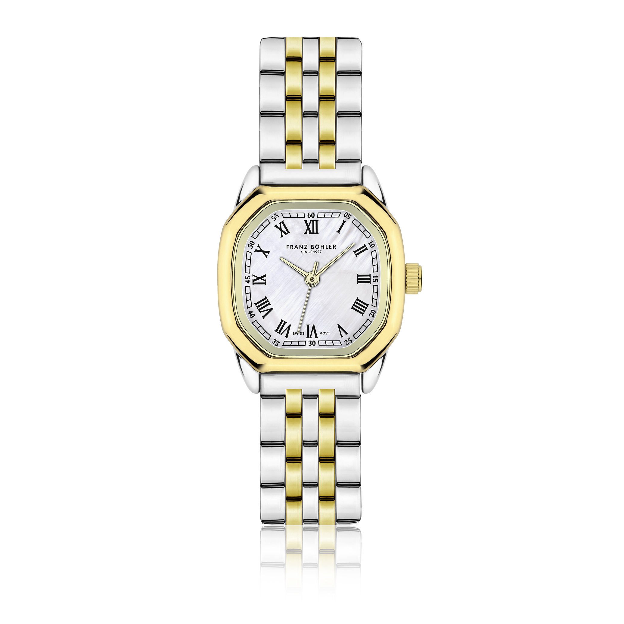 FRANZ BÖHLER Quarzuhr BD4-B294S Aegeri Silver&Gold Link