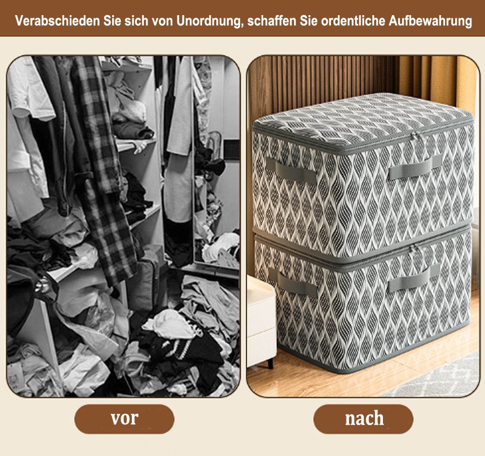 Coonoor Aufbewahrungsbox Wäscheaufbewahrungsbox mit Deckel, faltbare Aufbew günstig online kaufen