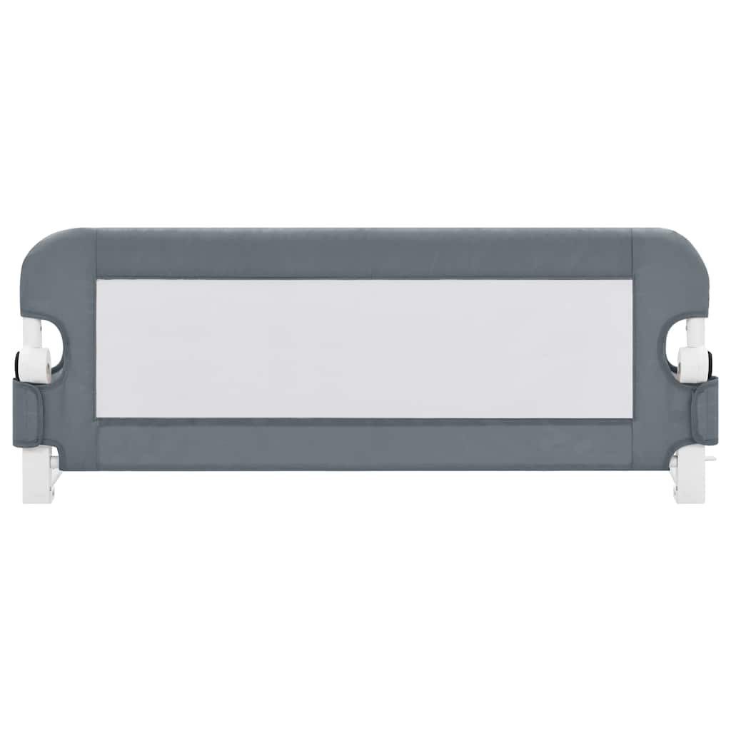 vidaXL Bettschutzgitter, Kleinkind-Bettschutzgitter Grau 102x42 cm Polyester