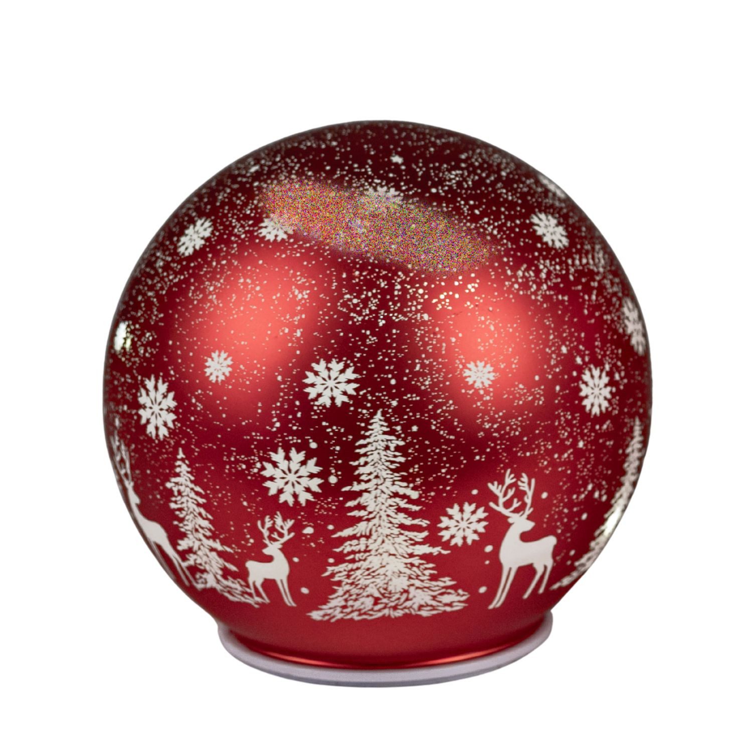 formano LED Kugelleuchte Winterzeit, LED, Drehend, mit Timer, Rot, Winterwald, H: cm