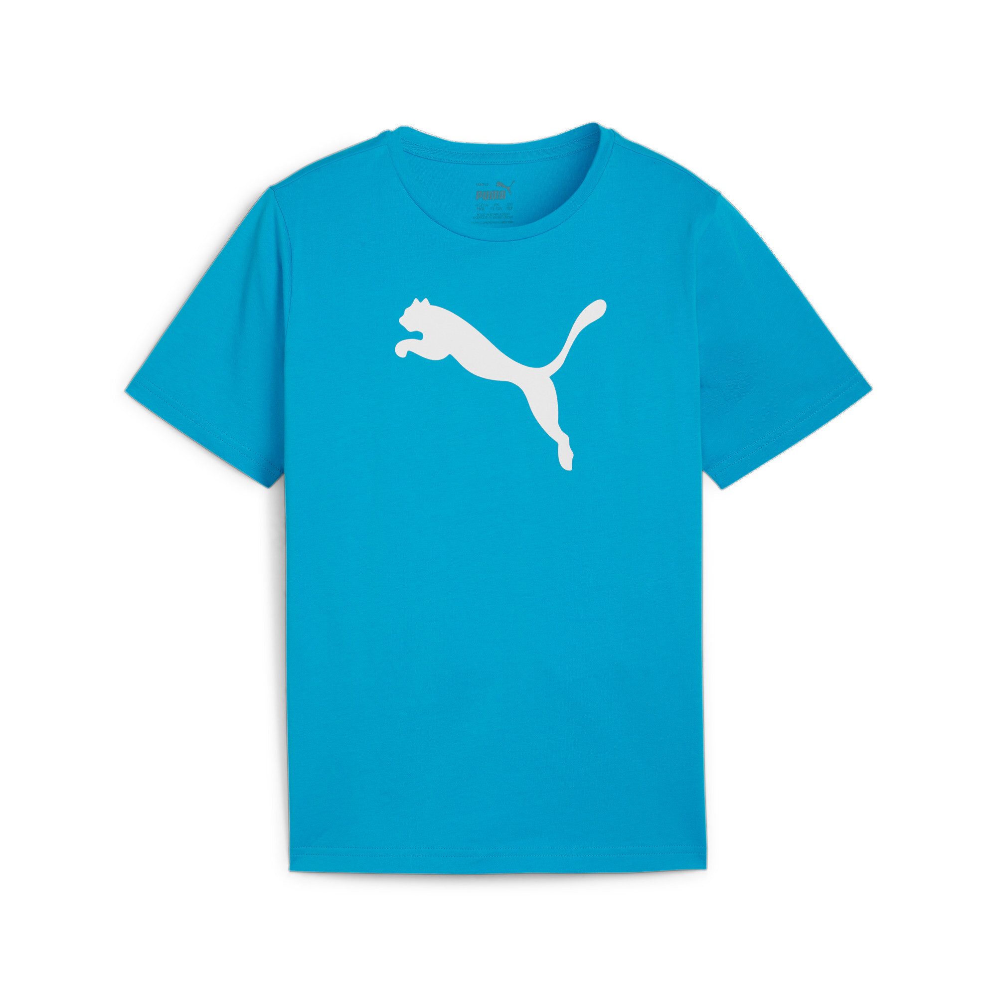 PUMA Fußballtrikot TEAMRISE LOGO JERSEY COTTON JR für Fußball, für Jugendliche, Kurzarm, Rundhalsausschnitt