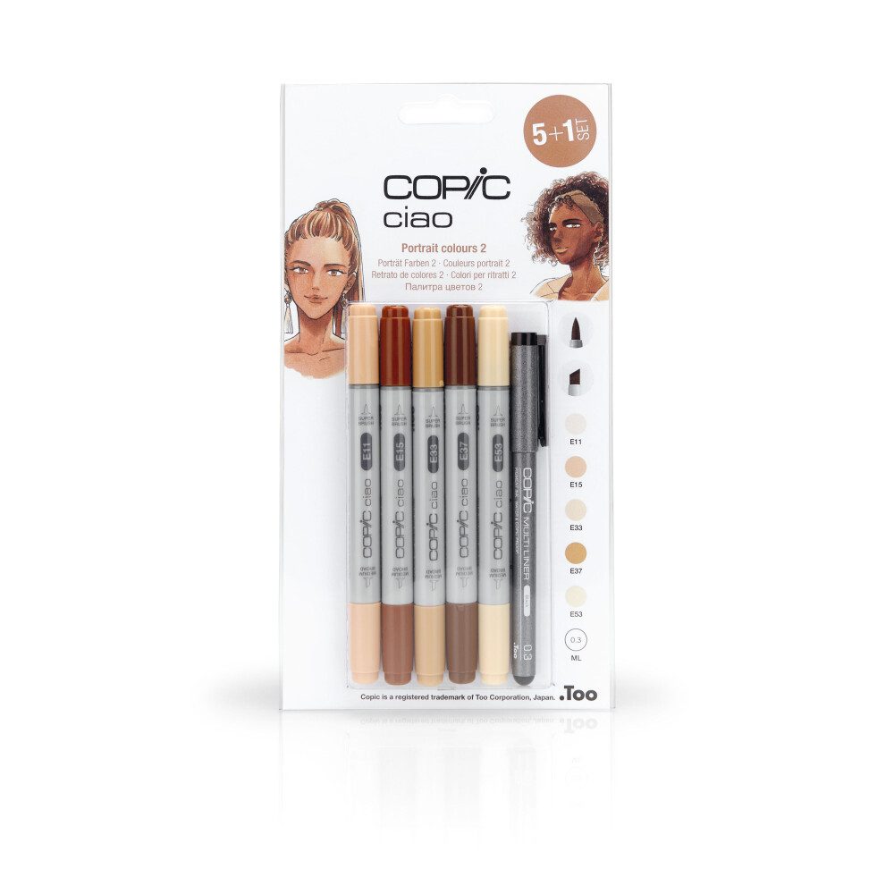 Marker Ciao 5+1 Set Portrait Farben 2.