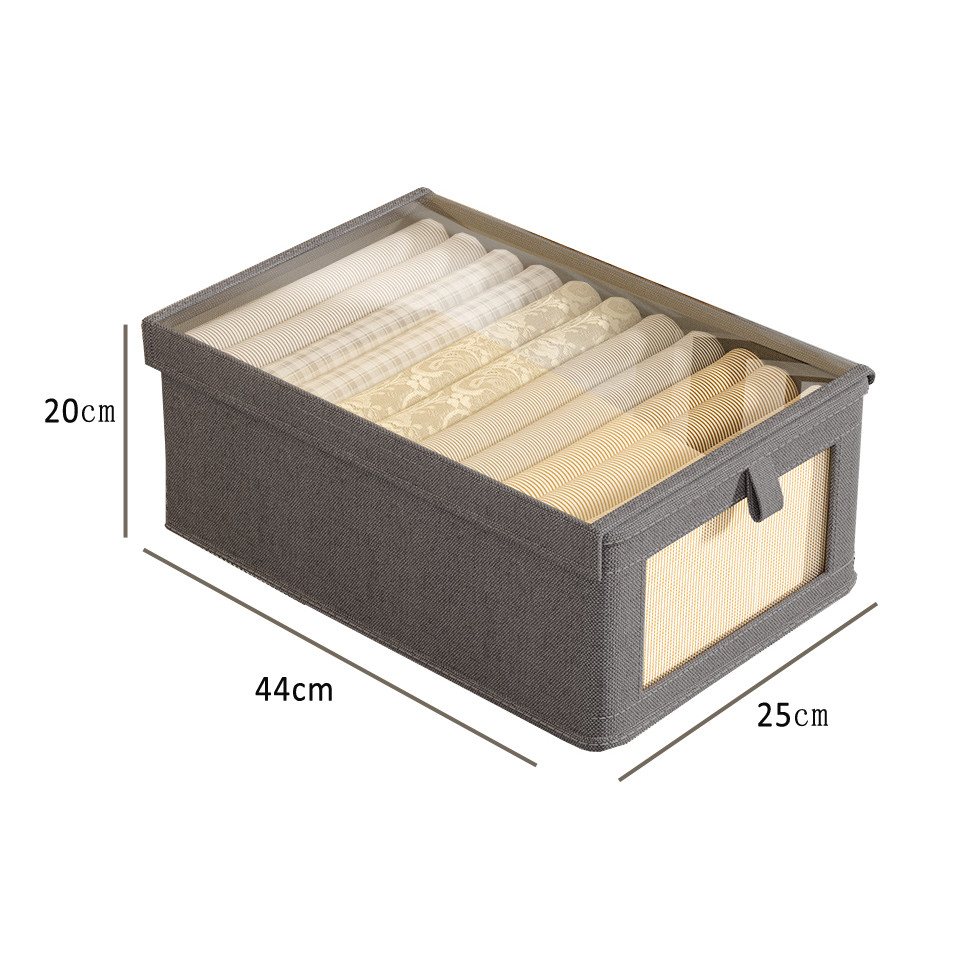 Thumbnail - Coonoor Aufbewahrungsbox Faltbare Aufbewahrungsbox, Mit transparentem Deckel, Kleiderschrank-Organisation zu Hause, Klei...