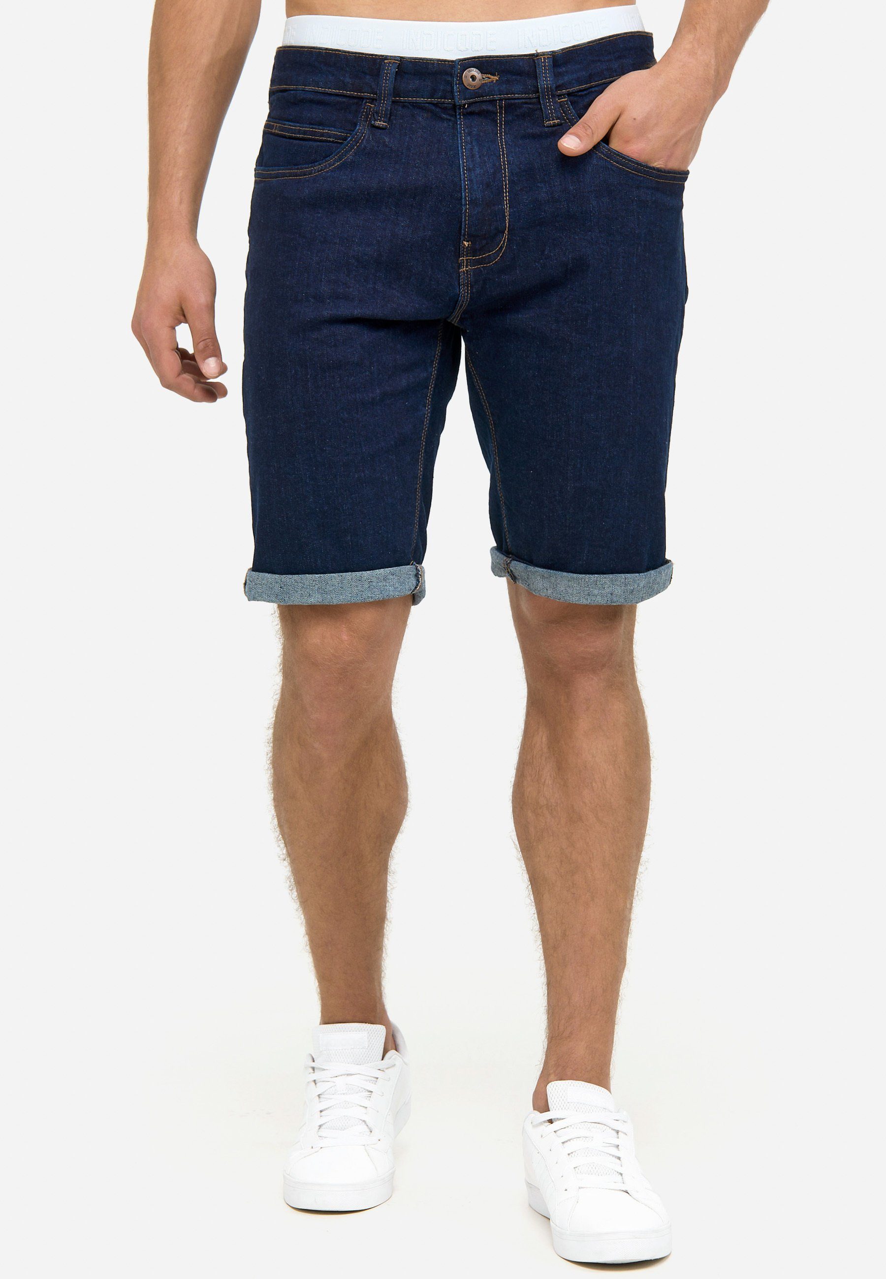 Indicode Jeansshorts Herren Caden Jeans Shorts Herrenshorts mit 5 Taschen, günstig online kaufen