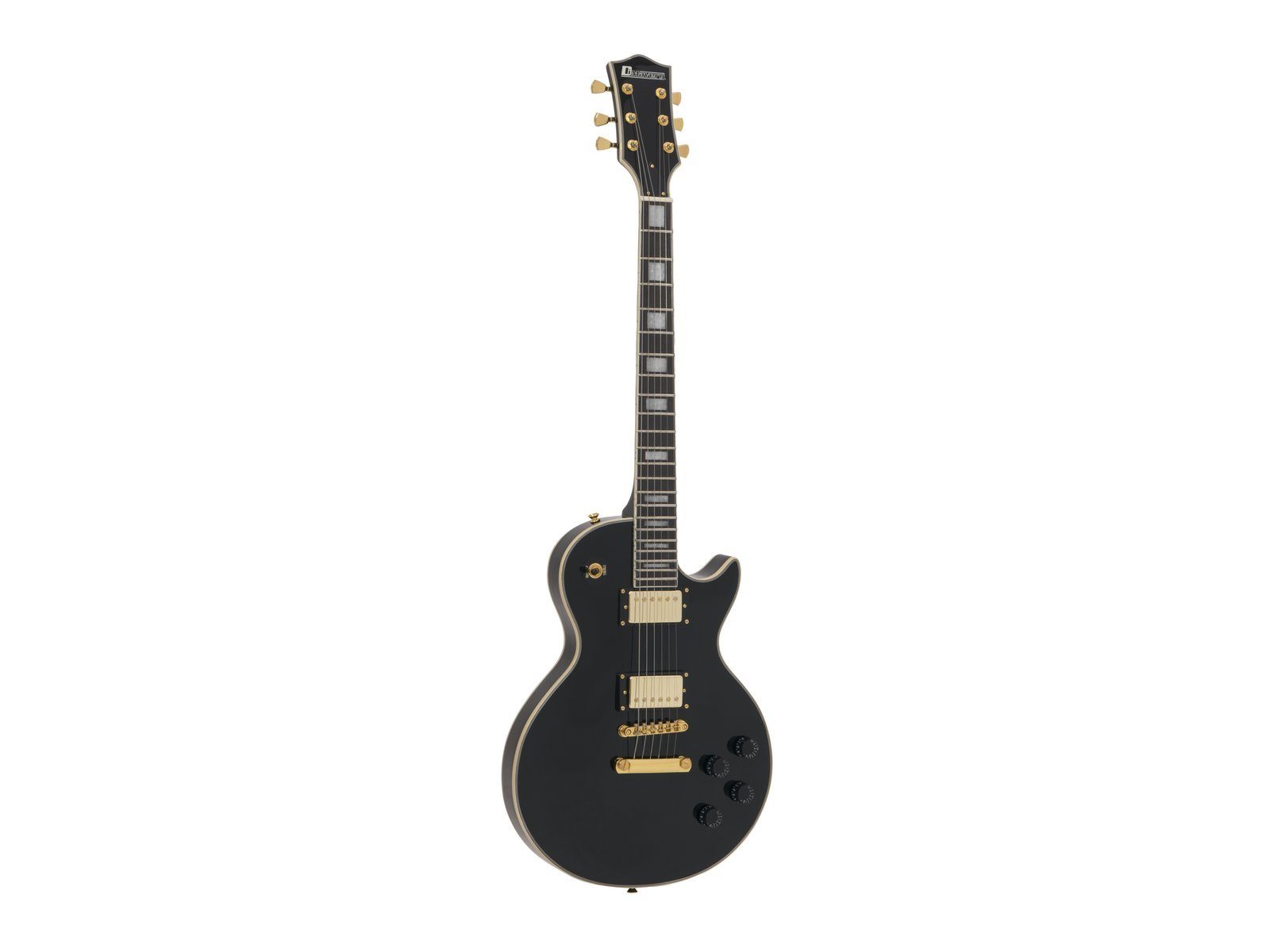 DIMAVERY E-Gitarre LP-530, schwarz/gold, 4/4 LP-Form