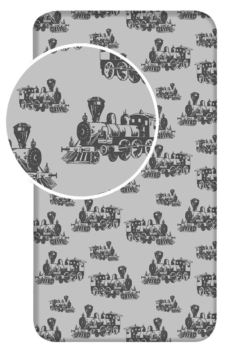 Jerry Fabrics Spannbettlaken Dampflok, Renforcé, (1 günstig online kaufen